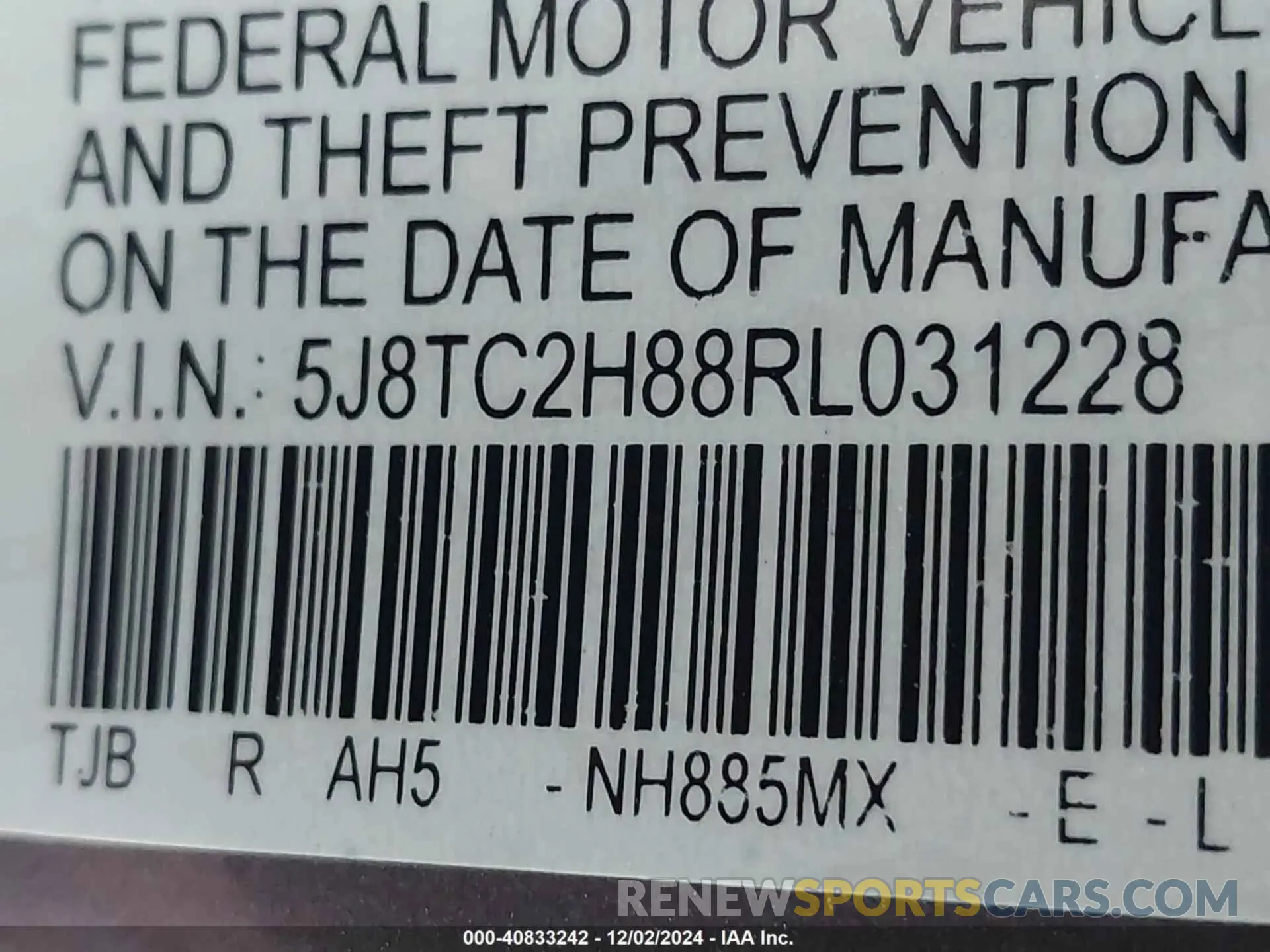 9 Photograph of a damaged car 5J8TC2H88RL031228 ACURA RDX 2024