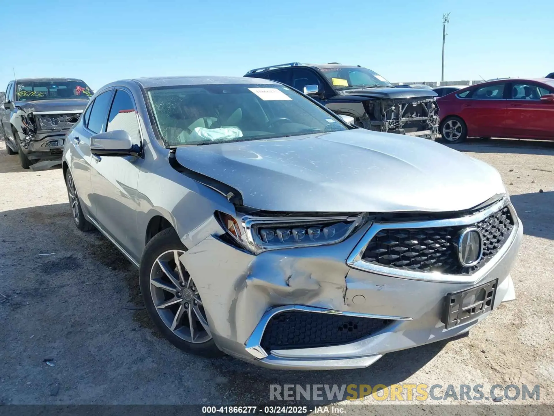 1 Photograph of a damaged car 19UUB1F30KA010108 ACURA TLX 2019