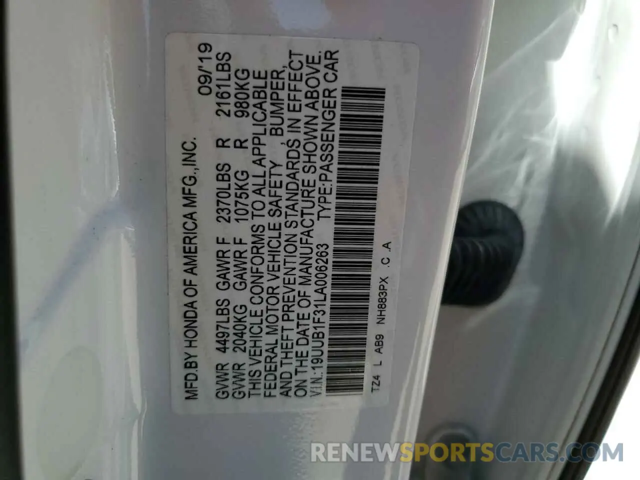 12 Фотография поврежденного автомобиля 19UUB1F31LA006263 ACURA TLX 2020