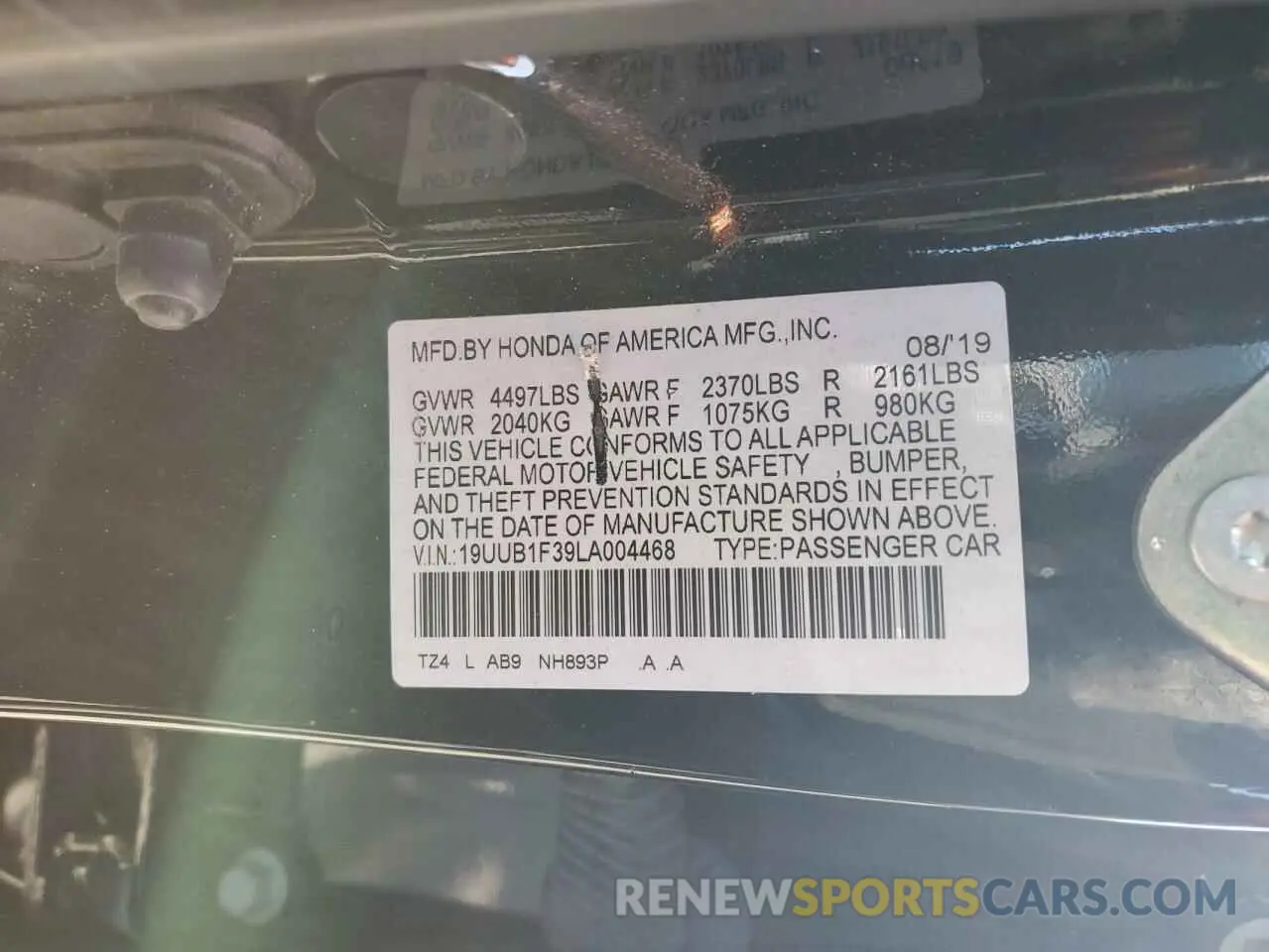 13 Фотография поврежденного автомобиля 19UUB1F39LA004468 ACURA TLX 2020