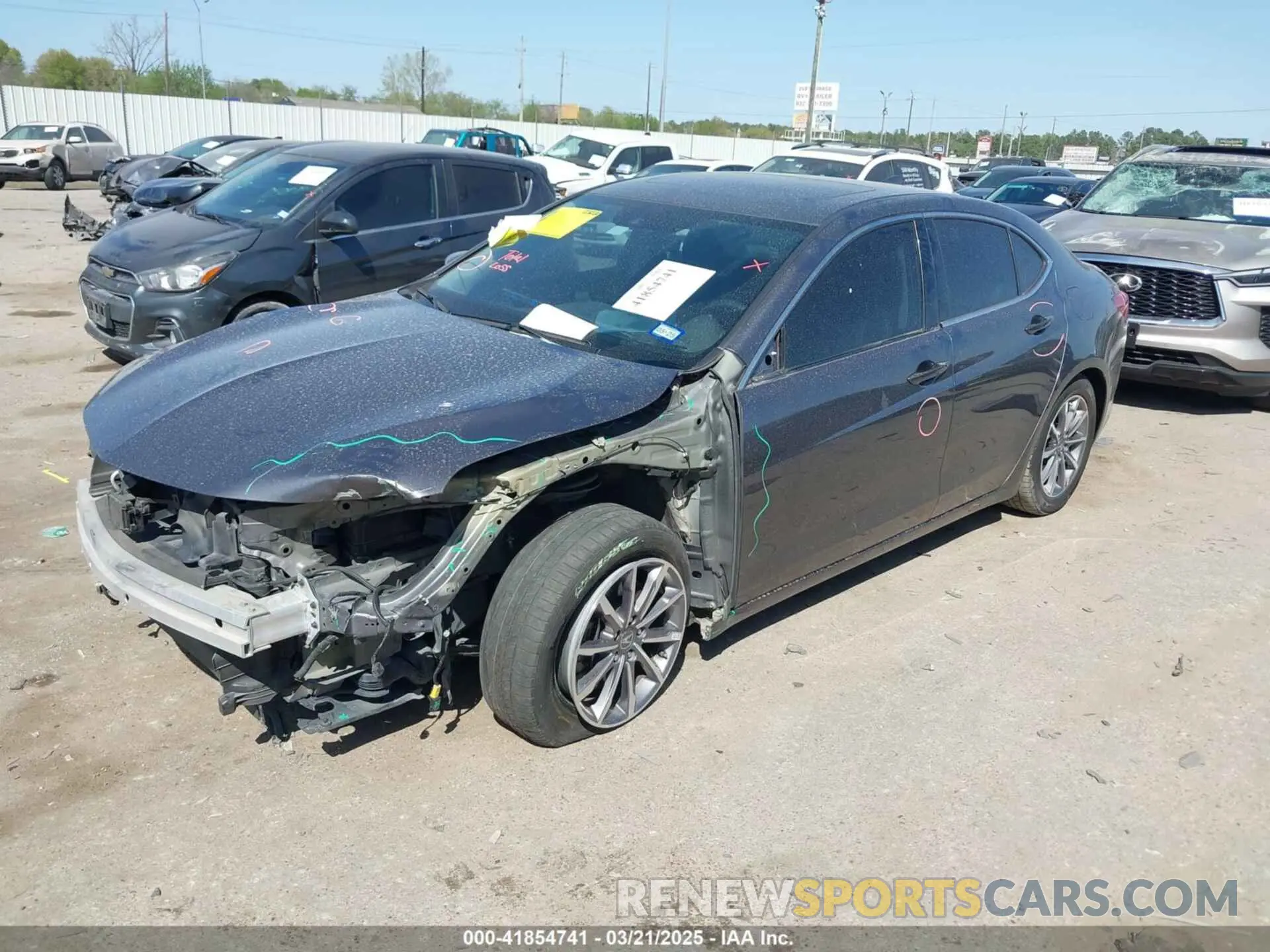 2 Photograph of a damaged car 19UUB1F3XLA011087 ACURA TLX 2020