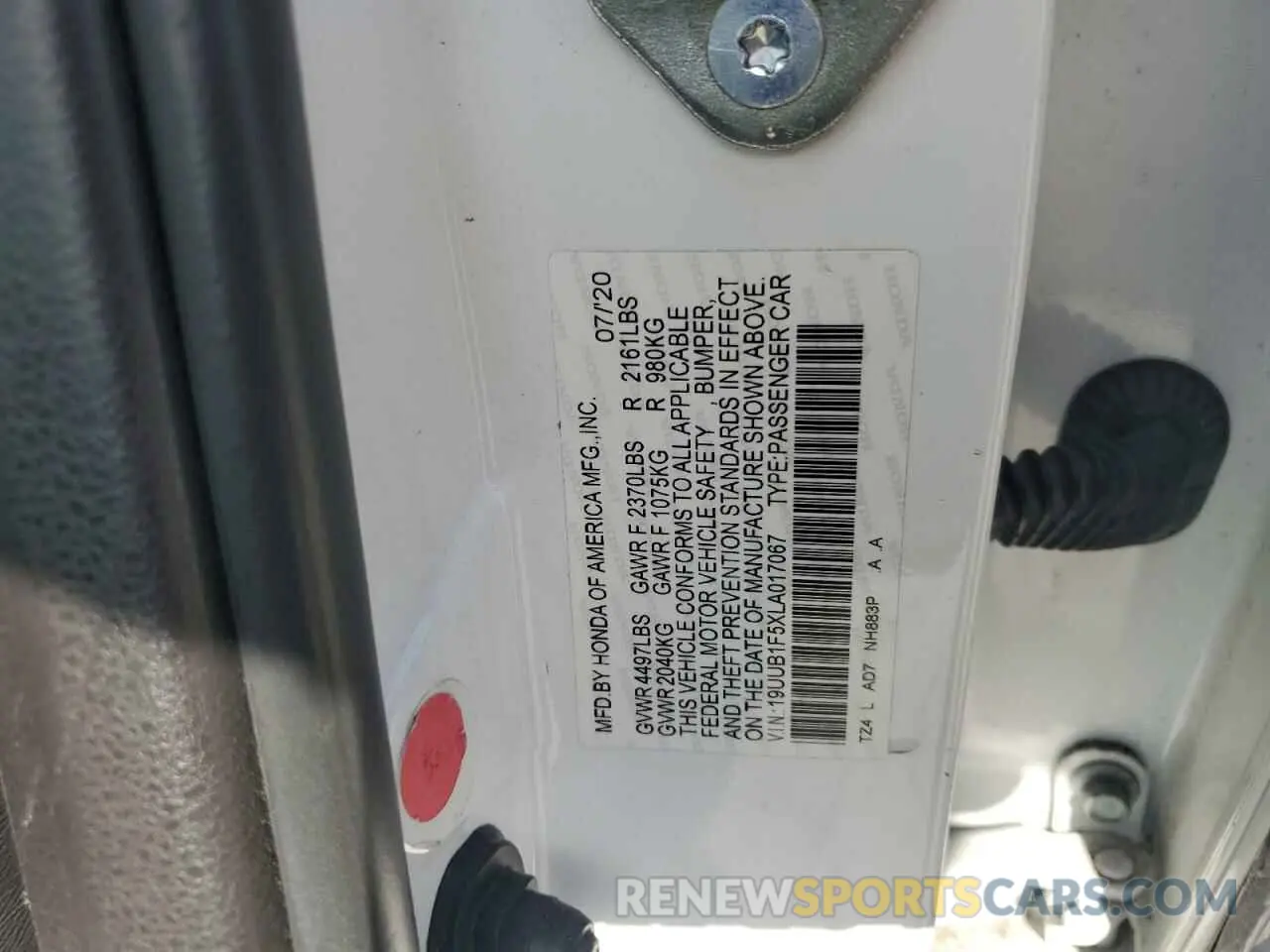 12 Фотография поврежденного автомобиля 19UUB1F5XLA017067 ACURA TLX 2020