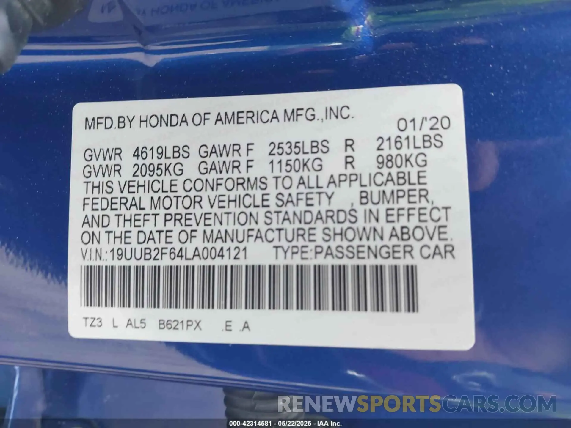 9 Photograph of a damaged car 19UUB2F64LA004121 ACURA TLX 2020