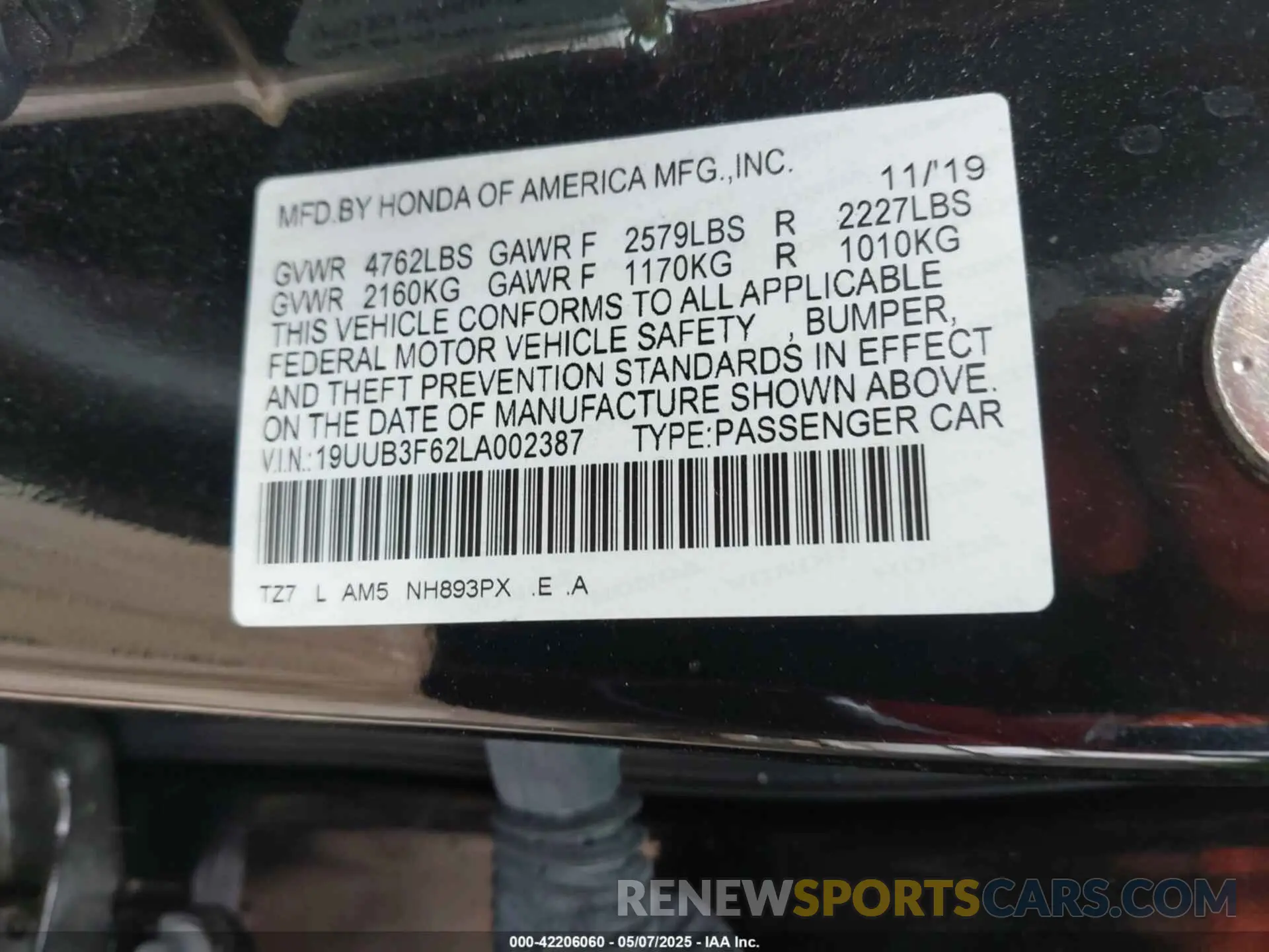 9 Photograph of a damaged car 19UUB3F62LA002387 ACURA TLX 2020