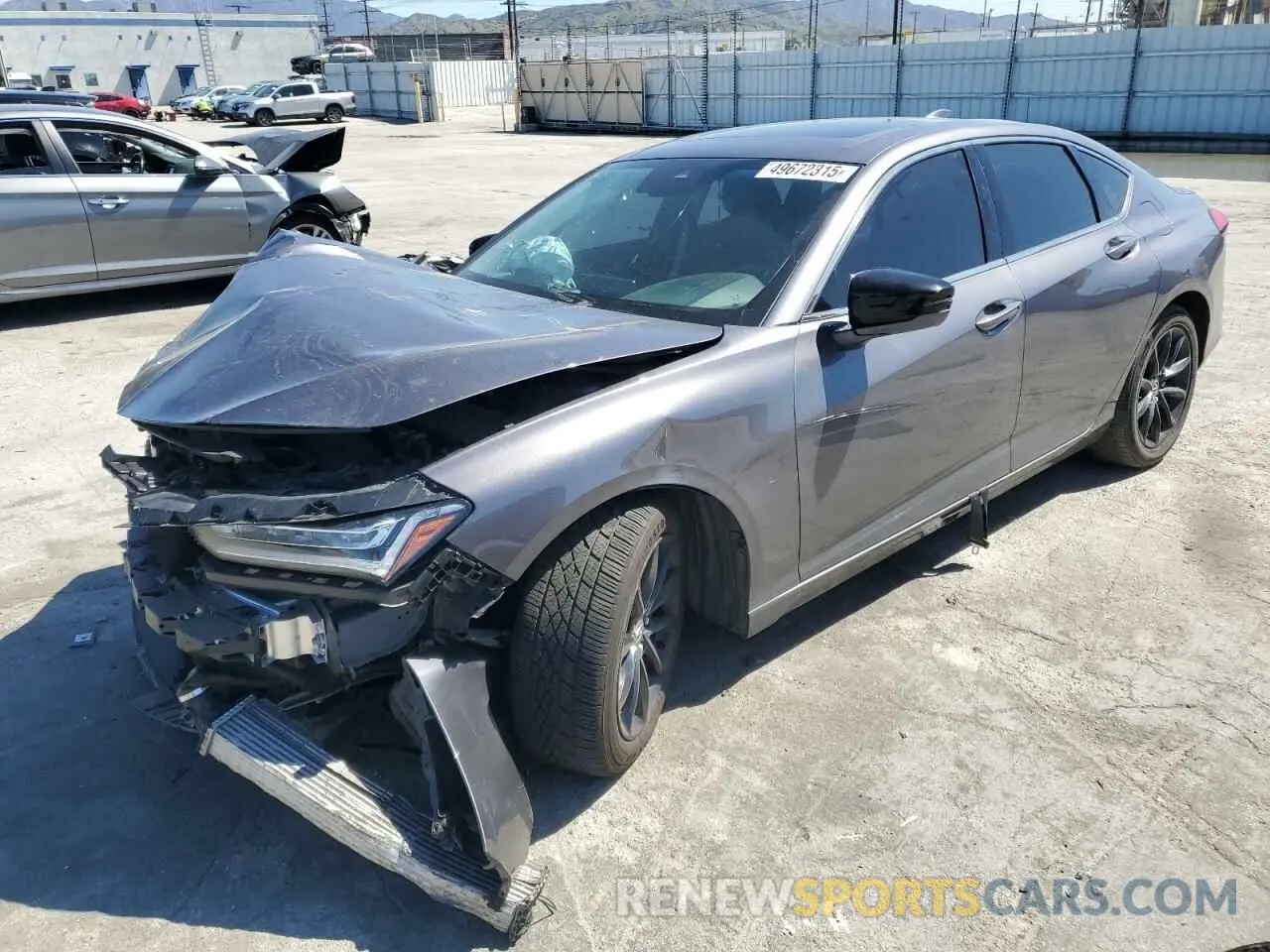 1 Photograph of a damaged car 19UUB5F37MA015526 ACURA TLX 2021