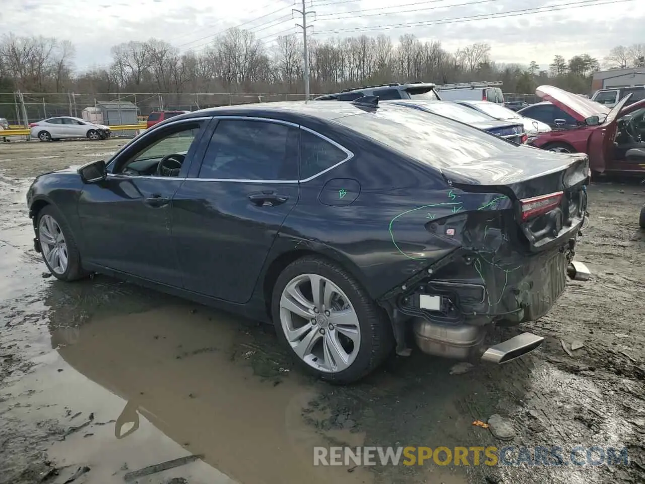 2 Photograph of a damaged car 19UUB5F42MA014759 ACURA TLX 2021