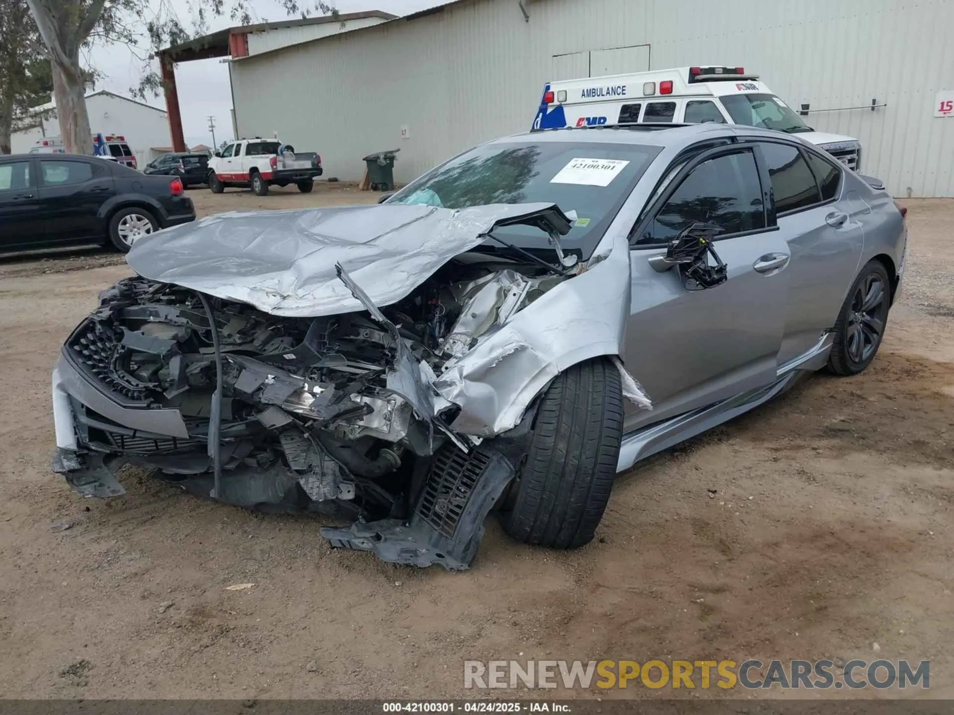 2 Photograph of a damaged car 19UUB5F56MA012408 ACURA TLX 2021