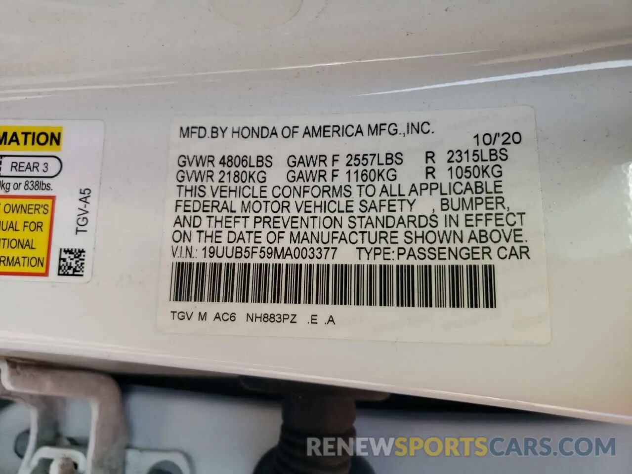 12 Photograph of a damaged car 19UUB5F59MA003377 ACURA TLX 2021