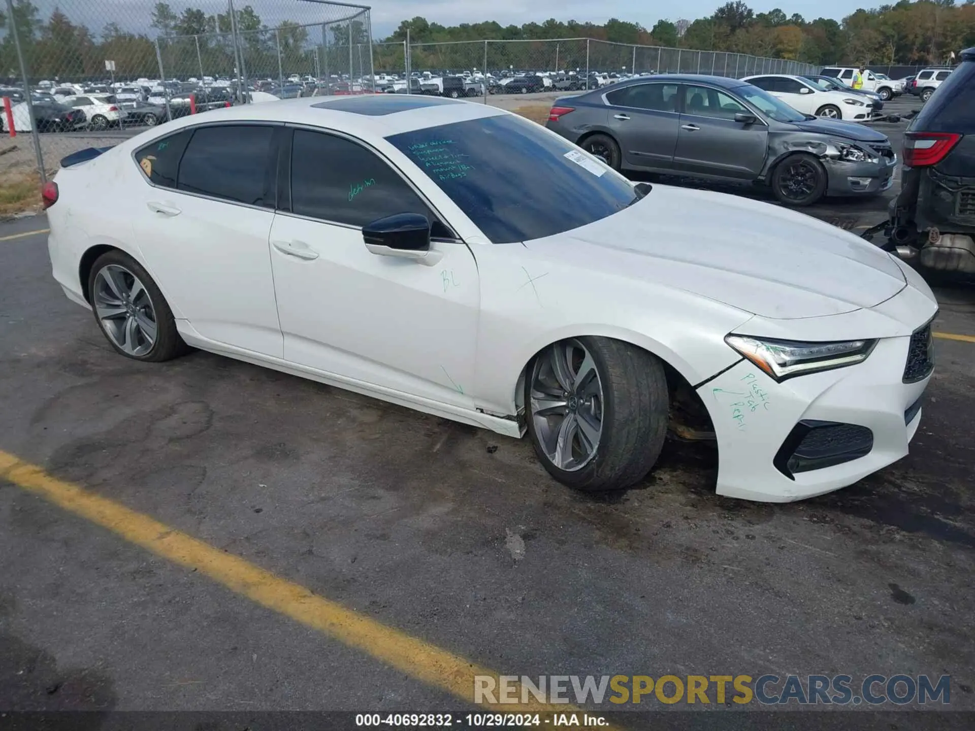 1 Photograph of a damaged car 19UUB5F60MA003776 ACURA TLX 2021