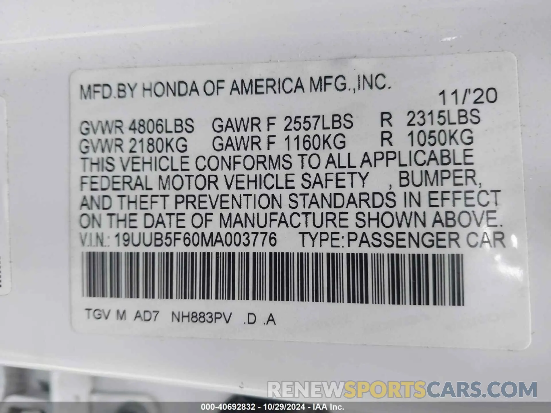 9 Photograph of a damaged car 19UUB5F60MA003776 ACURA TLX 2021