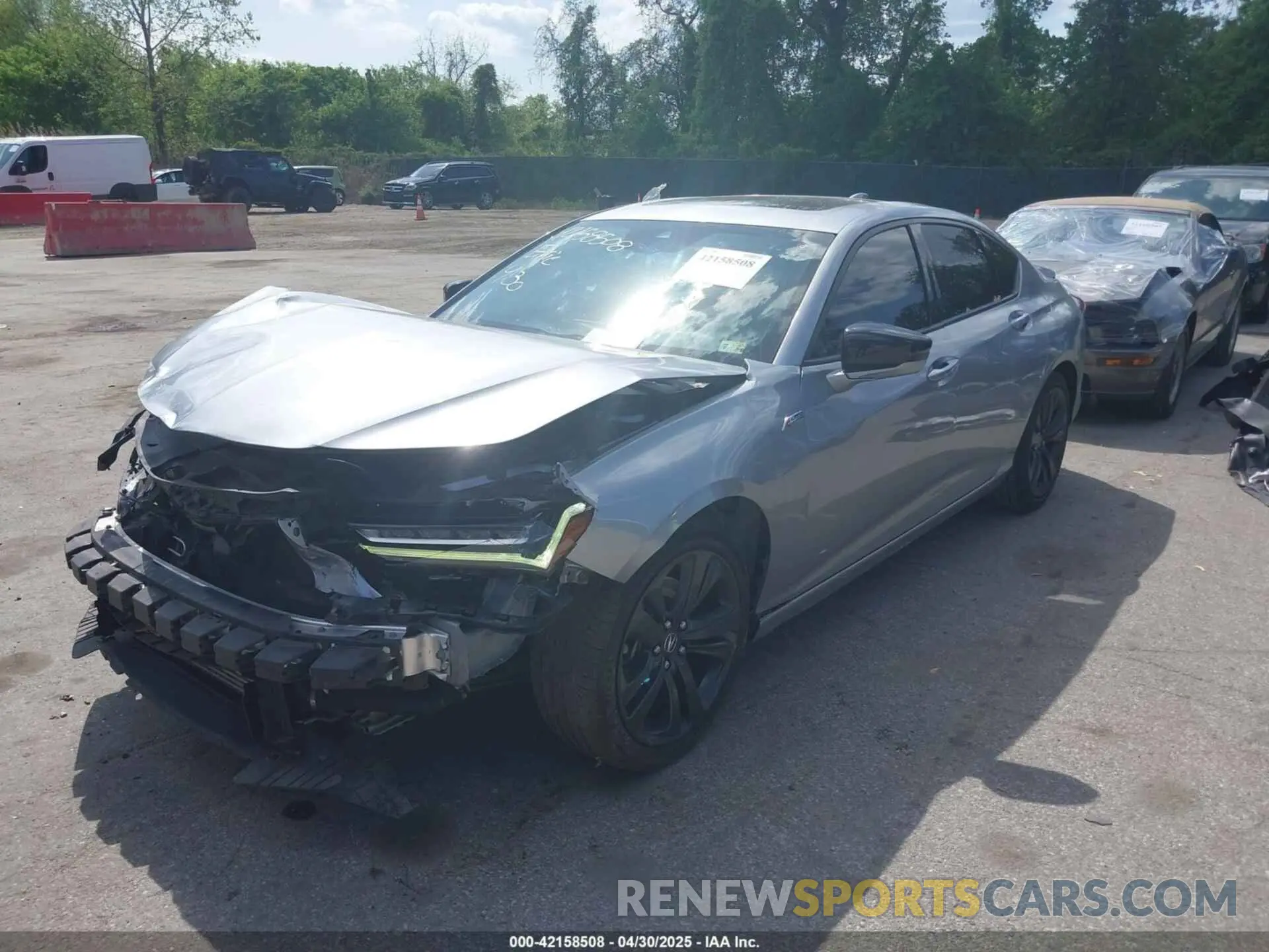 2 Photograph of a damaged car 19UUB6F53MA003252 ACURA TLX 2021