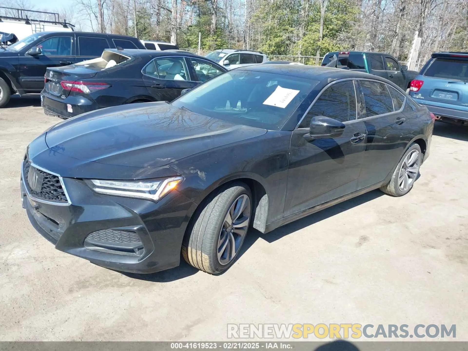 2 Photograph of a damaged car 19UUB6F60MA004240 ACURA TLX 2021