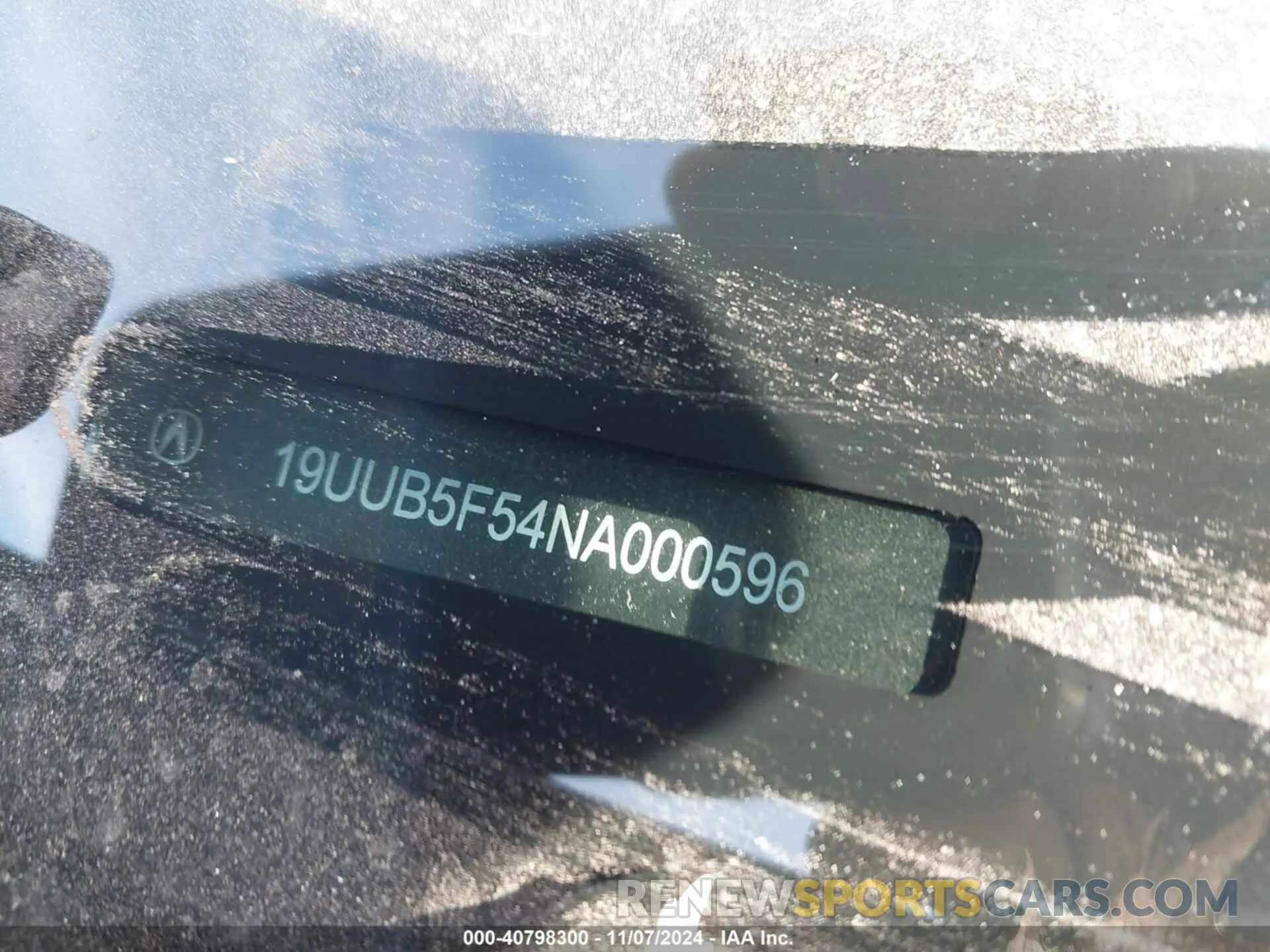 17 Photograph of a damaged car 19UUB5F54NA000596 ACURA TLX 2022