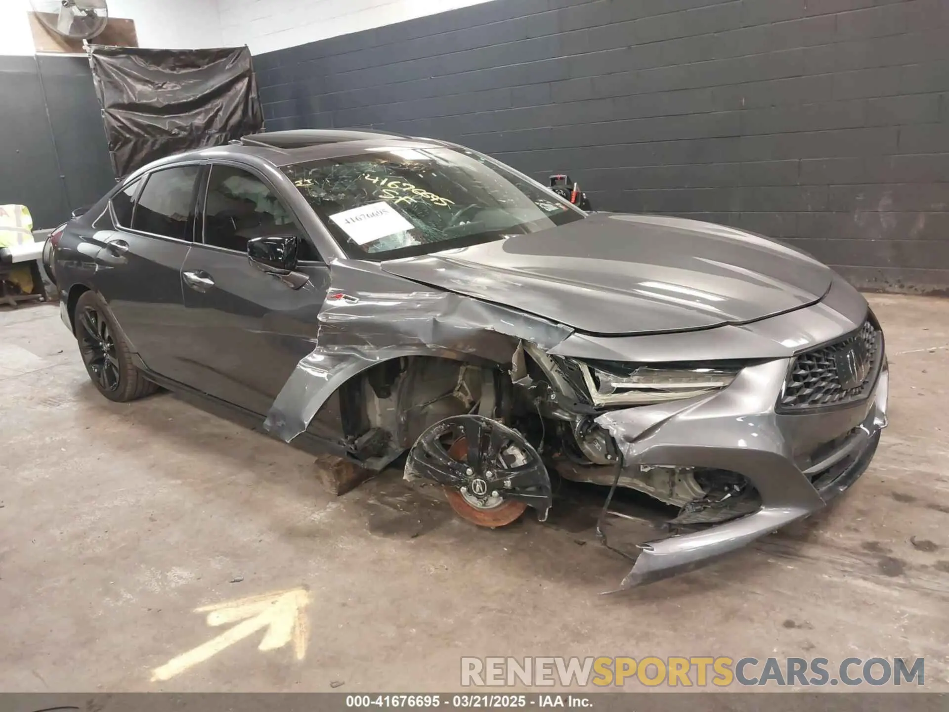 1 Photograph of a damaged car 19UUB6F59NA001068 ACURA TLX 2022