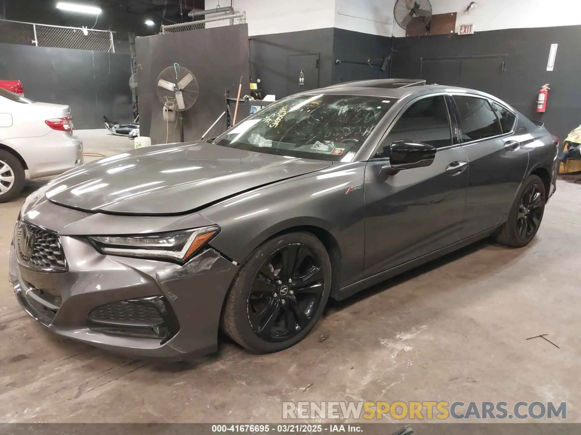 2 Photograph of a damaged car 19UUB6F59NA001068 ACURA TLX 2022
