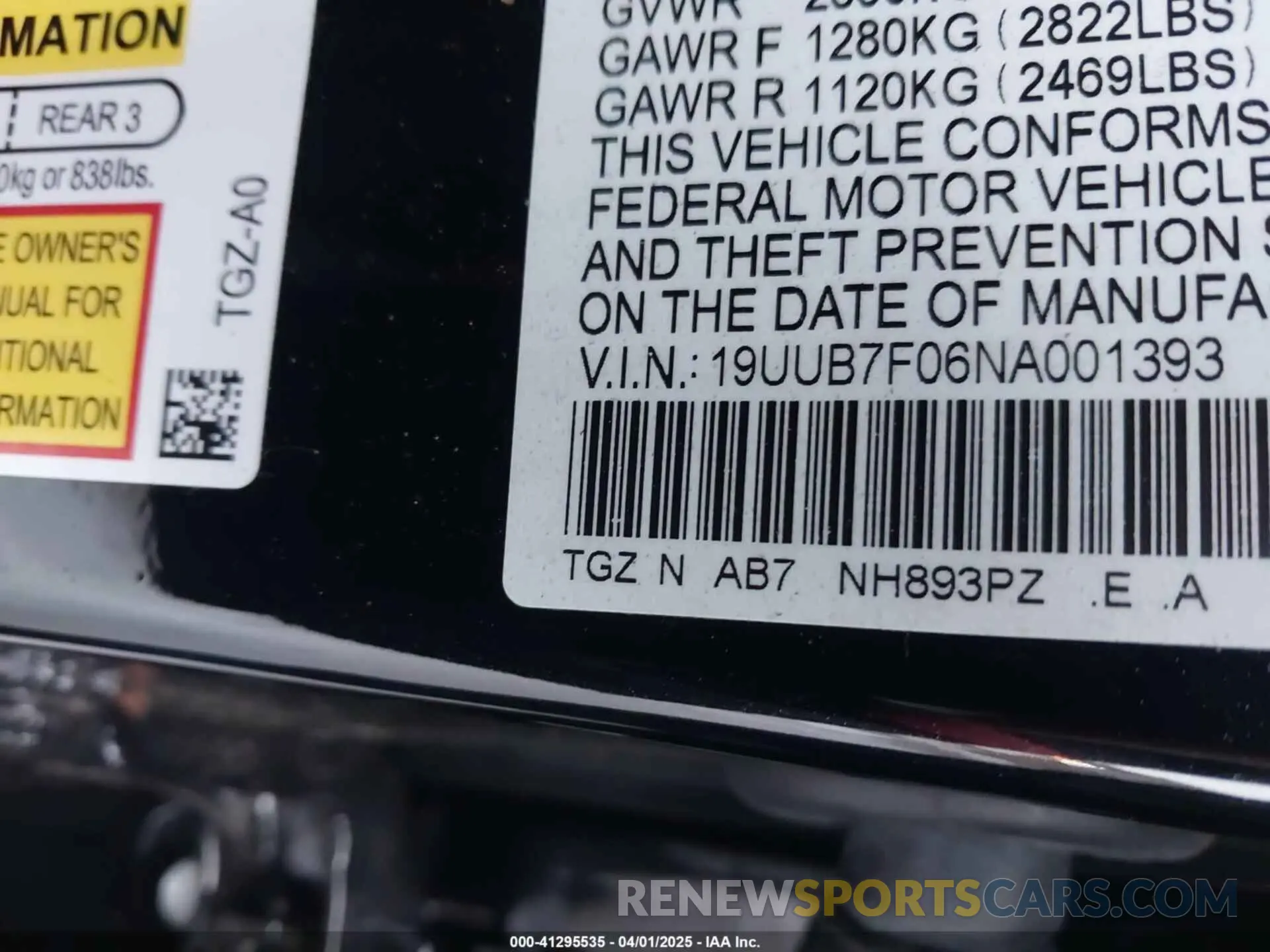 9 Фотография поврежденного автомобиля 19UUB7F06NA001393 ACURA TLX 2022
