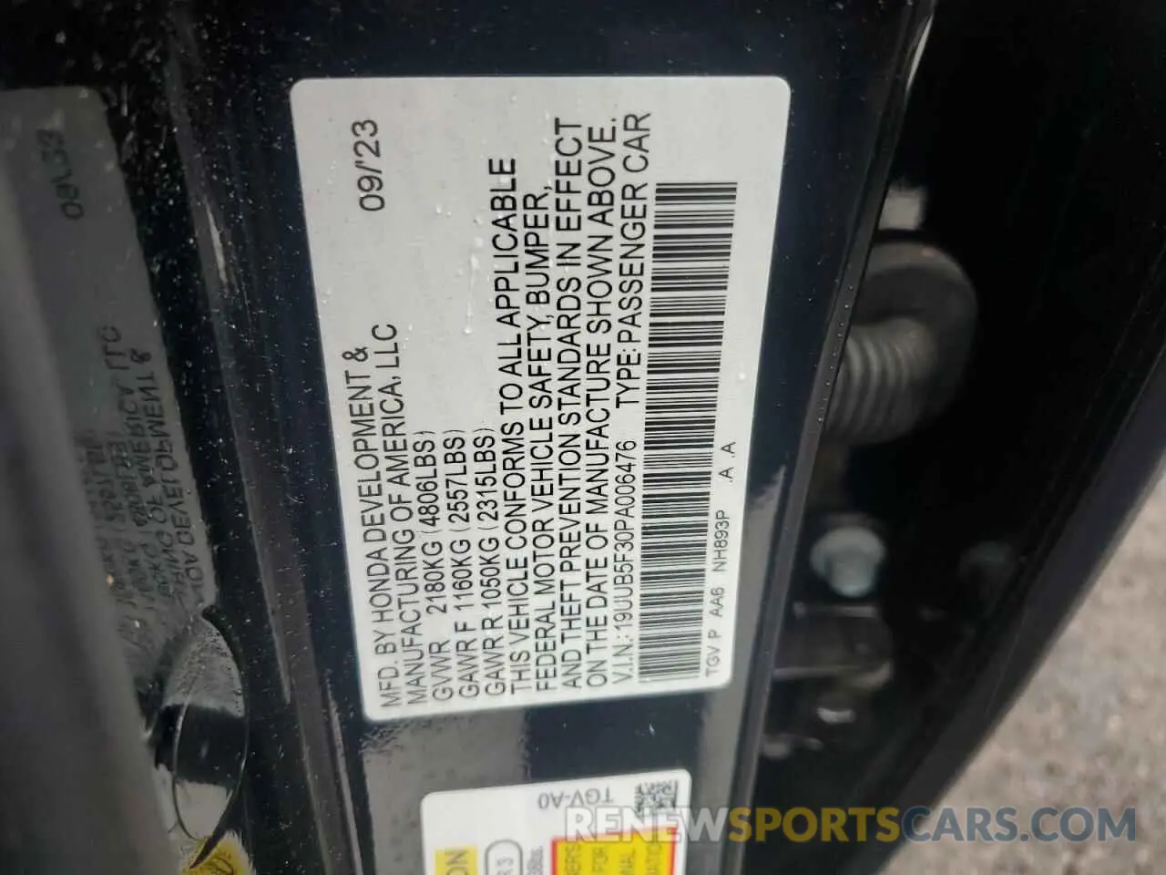 12 Photograph of a damaged car 19UUB5F30PA006476 ACURA TLX 2023