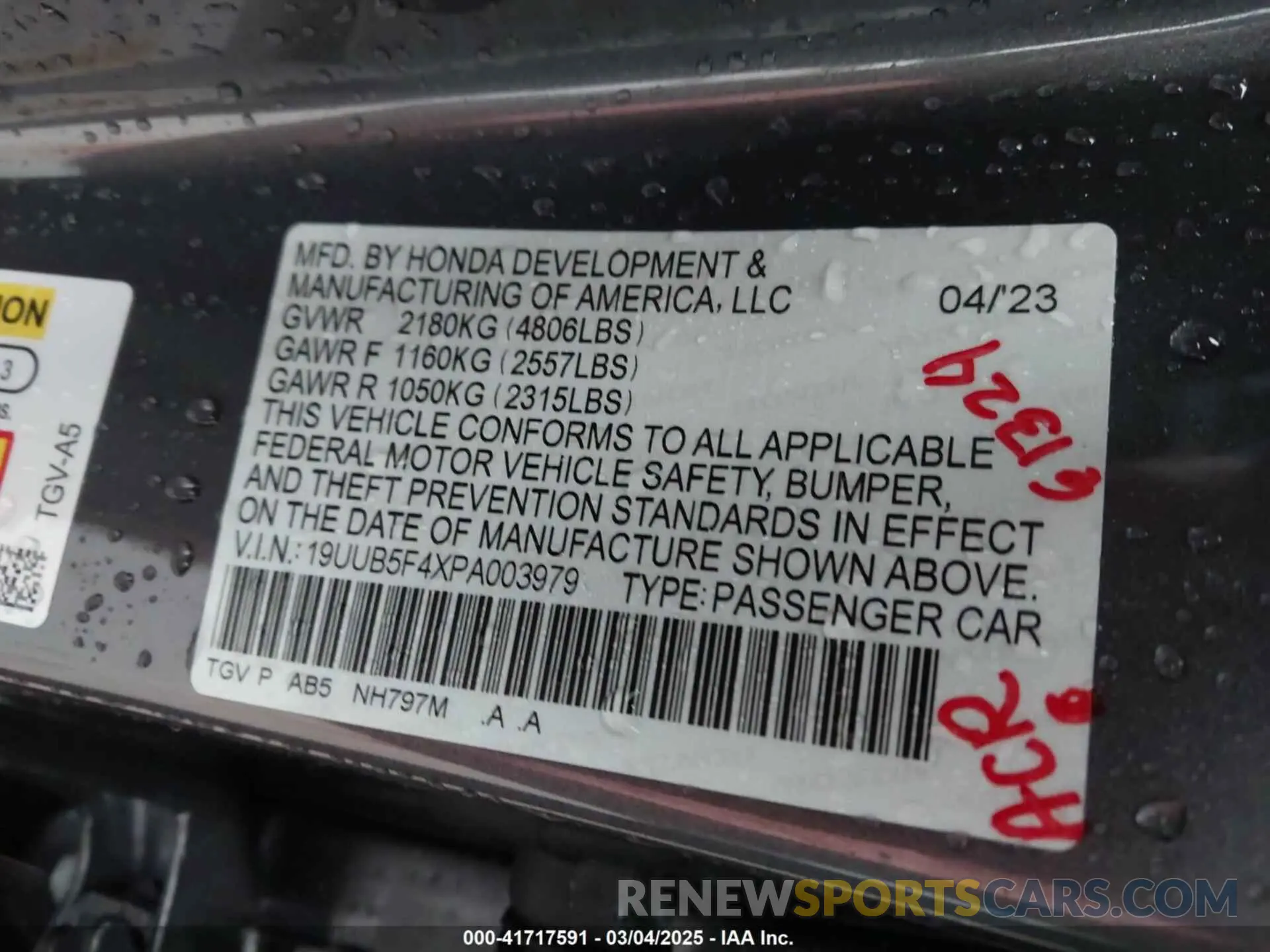 9 Photograph of a damaged car 19UUB5F4XPA003979 ACURA TLX 2023