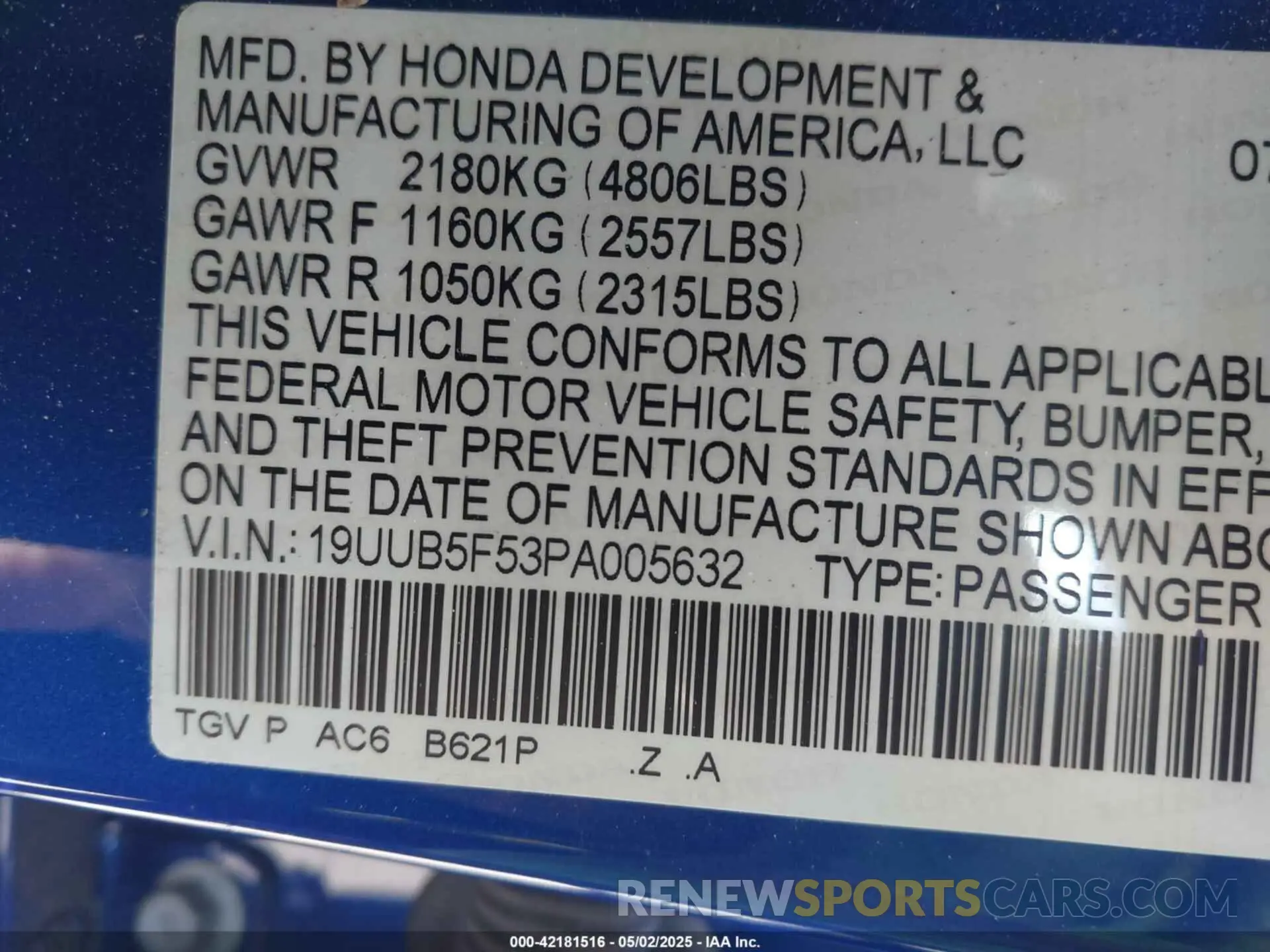 9 Photograph of a damaged car 19UUB5F53PA005632 ACURA TLX 2023