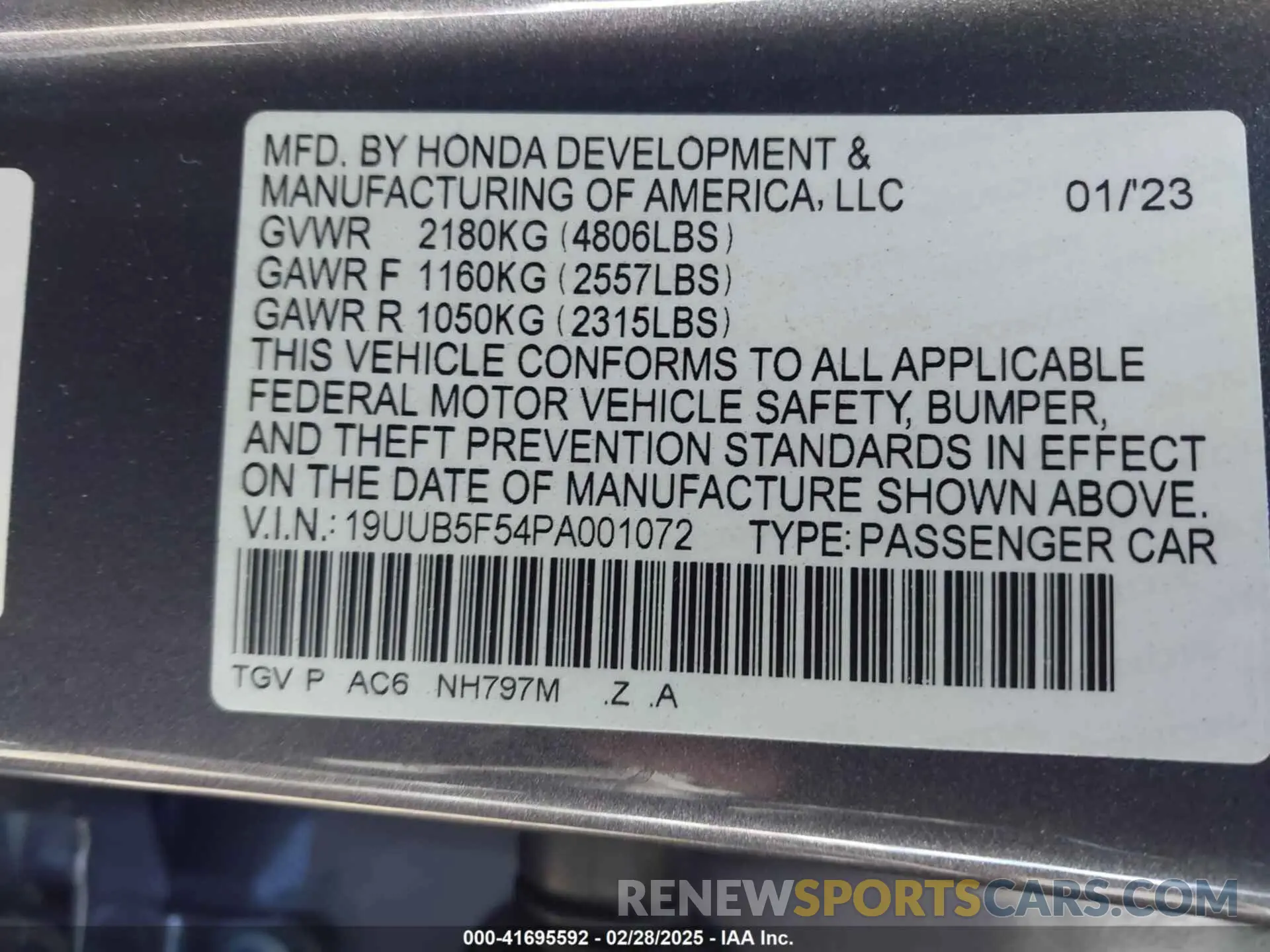 9 Photograph of a damaged car 19UUB5F54PA001072 ACURA TLX 2023