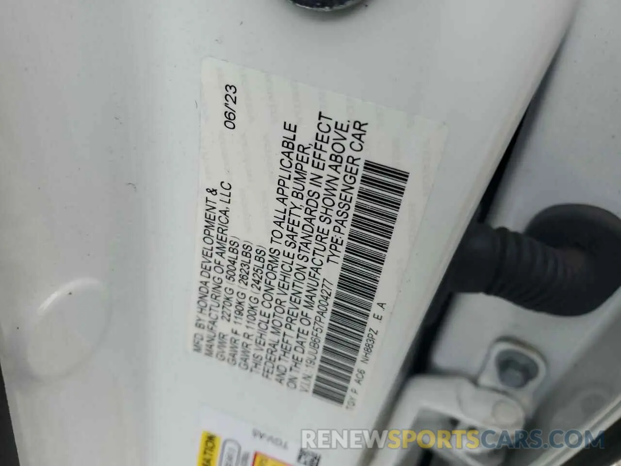 12 Photograph of a damaged car 19UUB6F57PA004277 ACURA TLX 2023