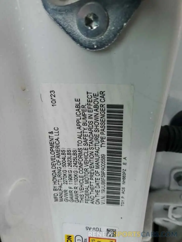 14 Photograph of a damaged car 19UUB6F59PA005589 ACURA TLX 2023