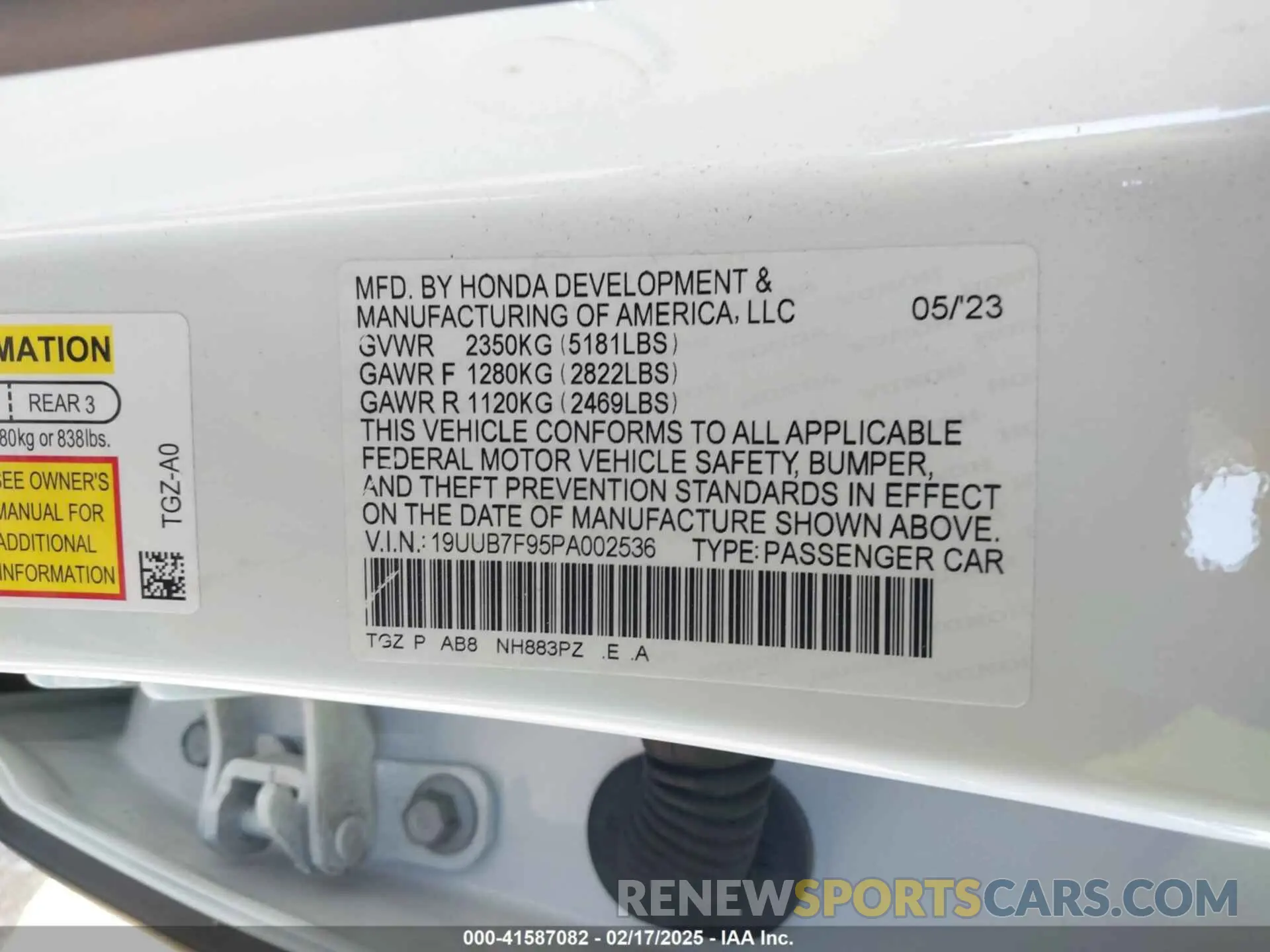 9 Photograph of a damaged car 19UUB7F95PA002536 ACURA TLX 2023