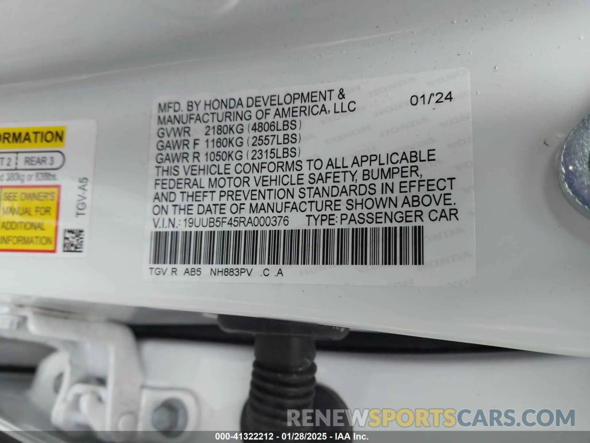 9 Photograph of a damaged car 19UUB5F45RA000376 ACURA TLX 2024