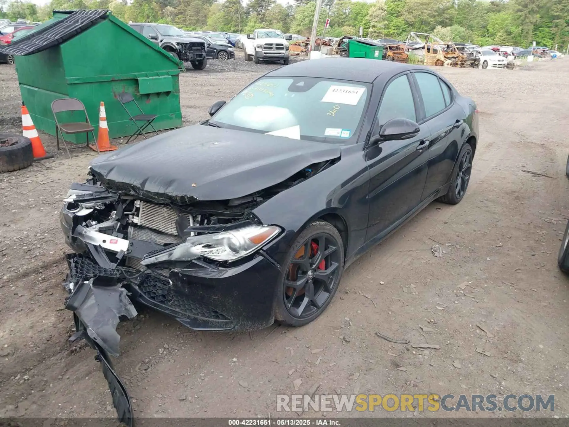 2 Photograph of a damaged car ZARFANBN5M7643816 ALFA ROMEO GIULIA 2021