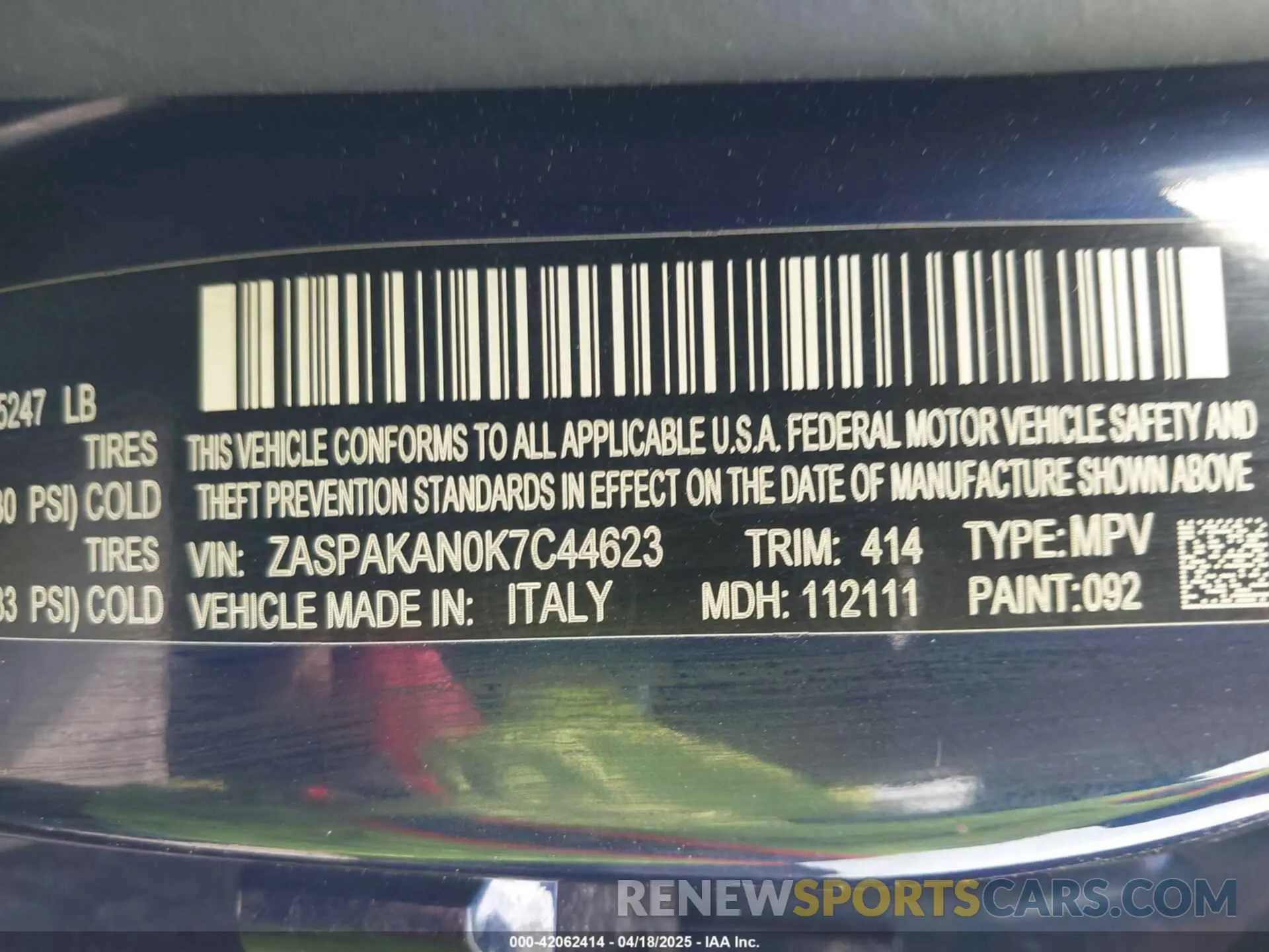 9 Фотография поврежденного автомобиля ZASPAKAN0K7C44623 ALFA ROMEO STELVIO 2019