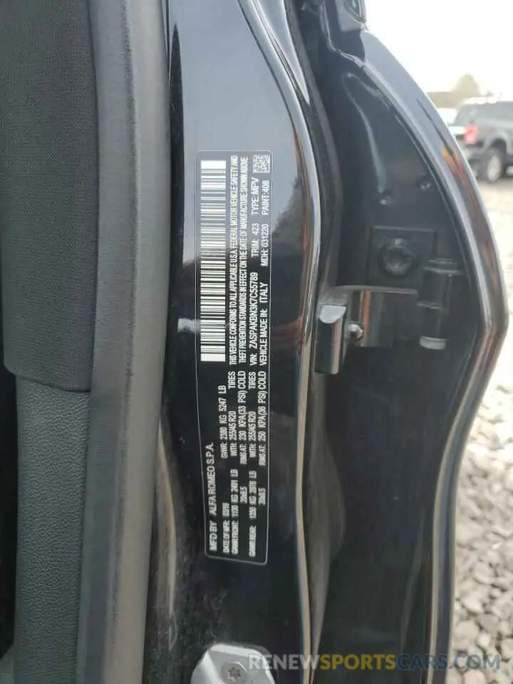 13 Photograph of a damaged car ZASPAKBN3K7C55789 ALFA ROMEO STELVIO 2019