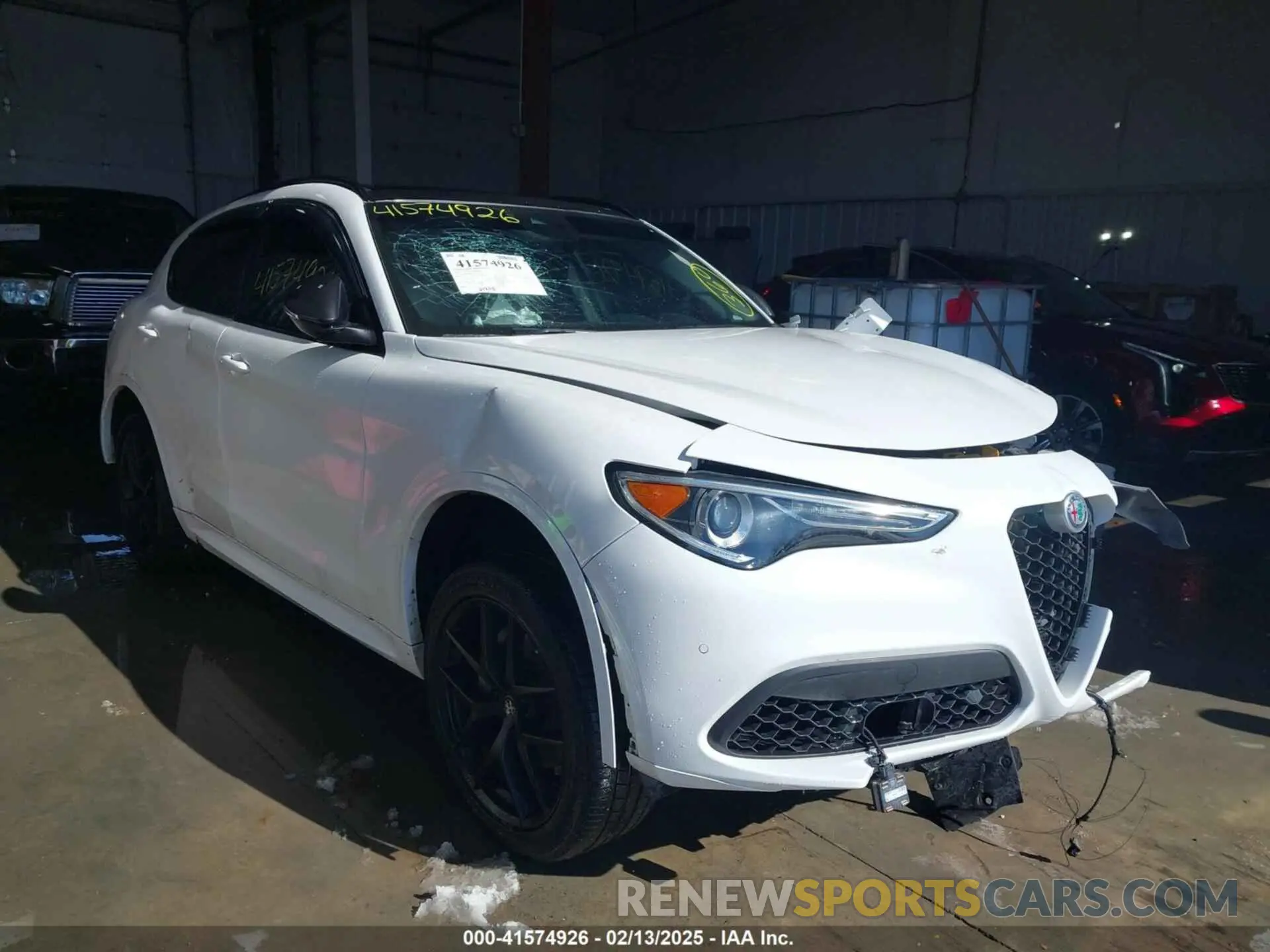 1 Photograph of a damaged car ZASPAJAN8M7D15239 ALFA ROMEO STELVIO 2021