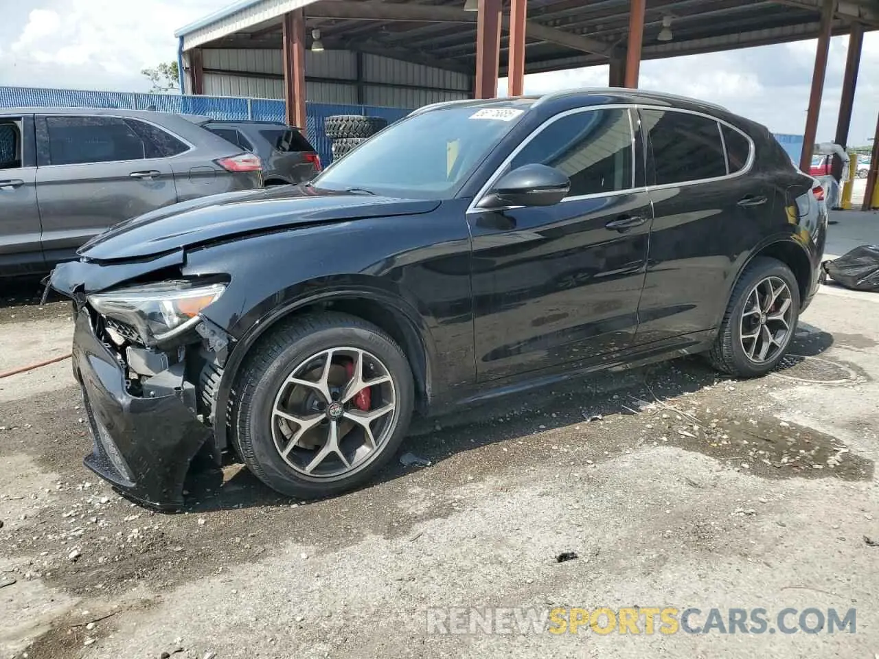 1 Photograph of a damaged car ZASPAKBN3M7D19932 ALFA ROMEO STELVIO 2021