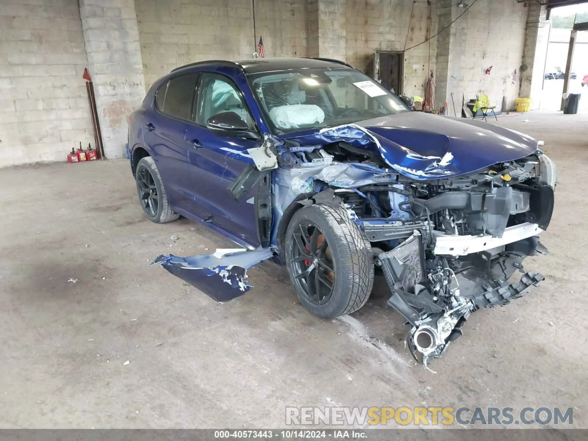 1 Photograph of a damaged car ZASPAKBN4M7D21284 ALFA ROMEO STELVIO 2021