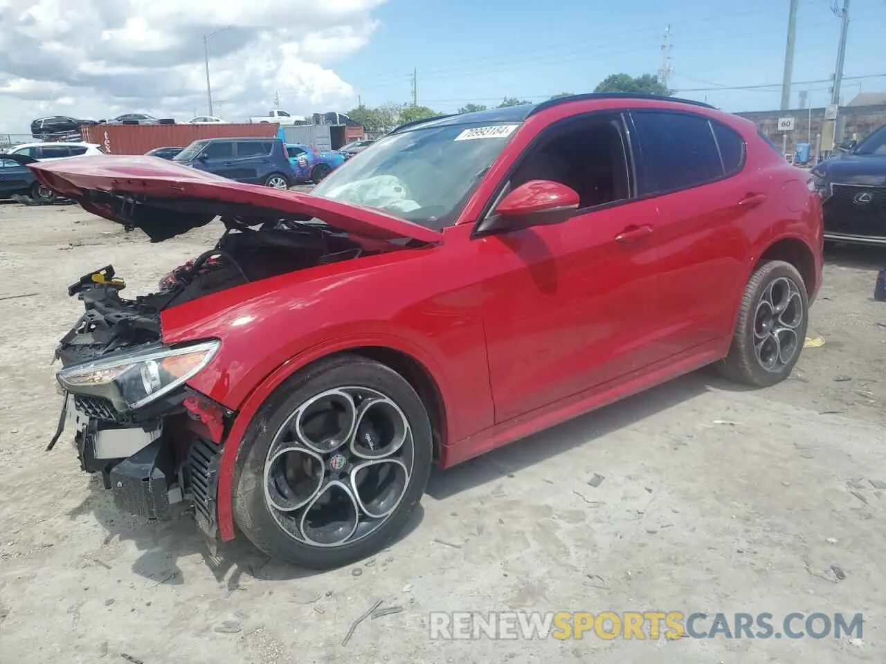 1 Photograph of a damaged car ZASPAKBN8M7D01376 ALFA ROMEO STELVIO 2021