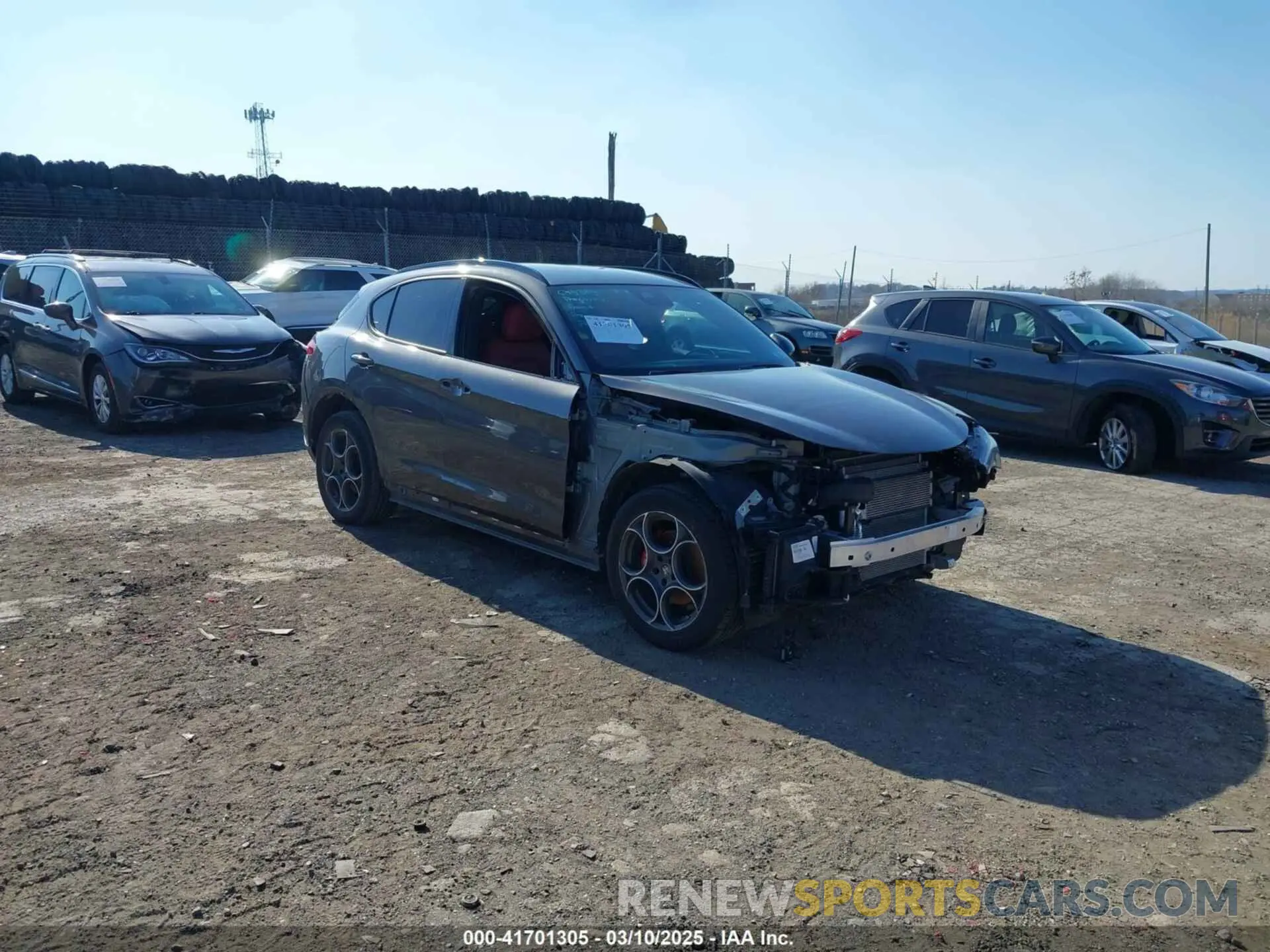 1 Photograph of a damaged car ZASPAKAN3N7D27953 ALFA ROMEO STELVIO 2022