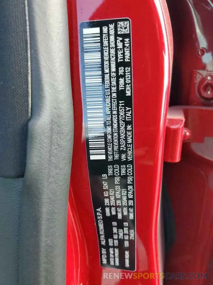 13 Photograph of a damaged car ZASPAKBN2P7D65711 ALFA ROMEO STELVIO 2023