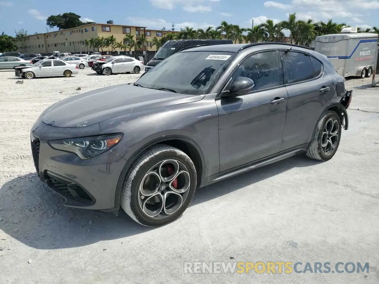 1 Photograph of a damaged car ZASPAKBN0R7D75236 ALFA ROMEO STELVIO 2024