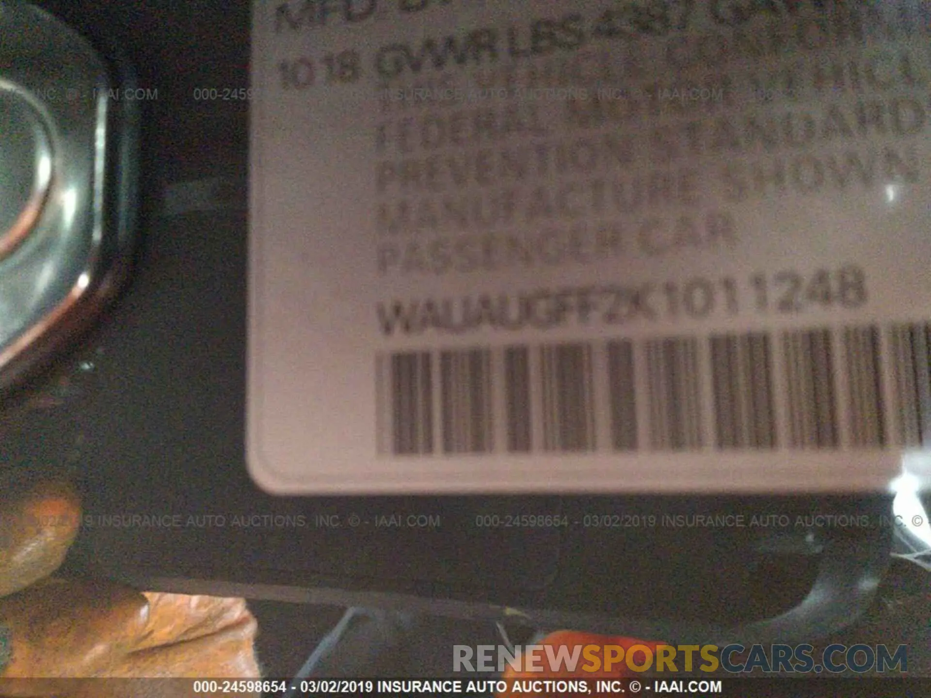 9 Photograph of a damaged car WAUAUGFF2K1011248 AUDI A3 2019