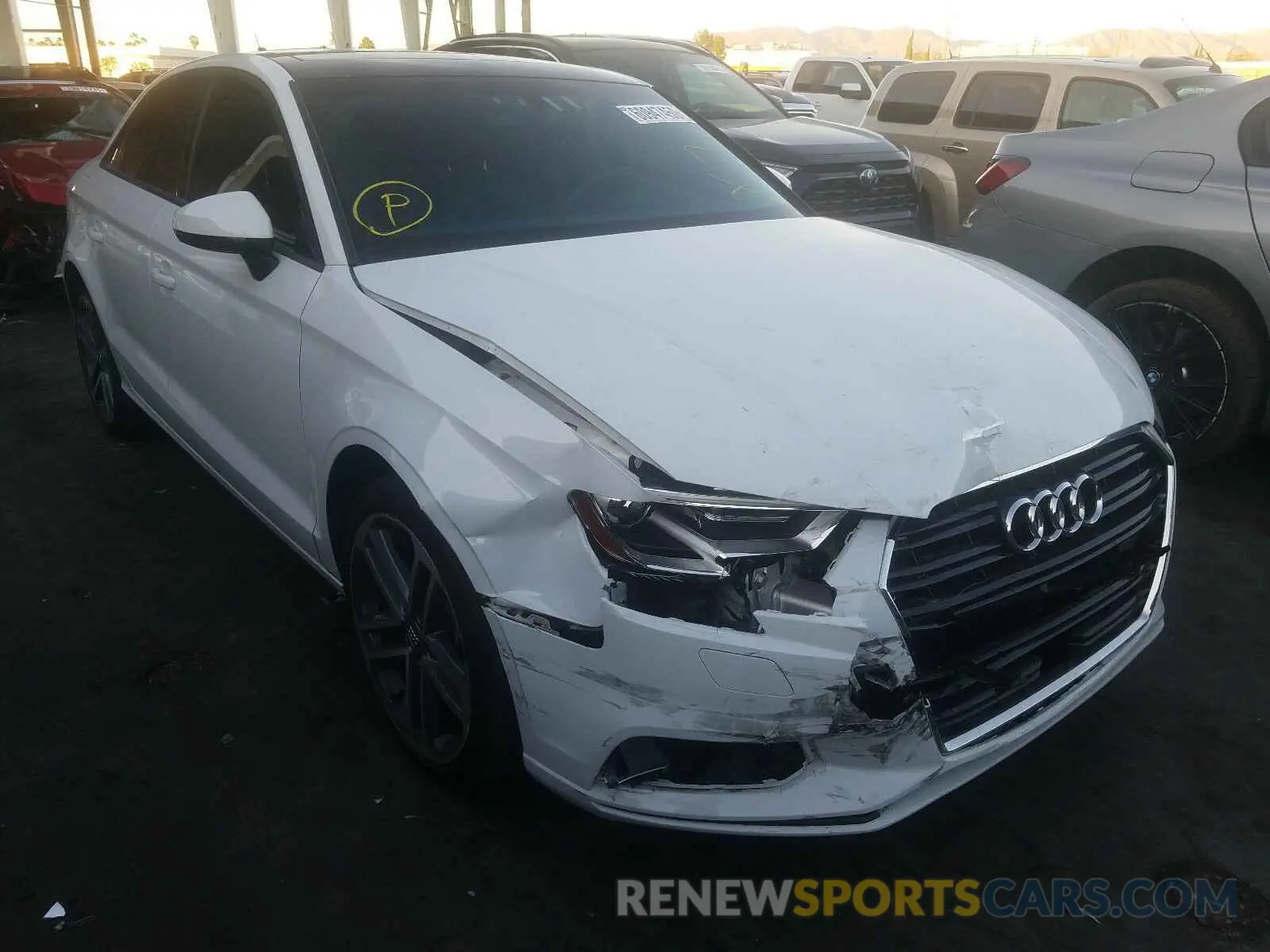 1 Photograph of a damaged car WAUBEGFF8K1017797 AUDI A3 2019