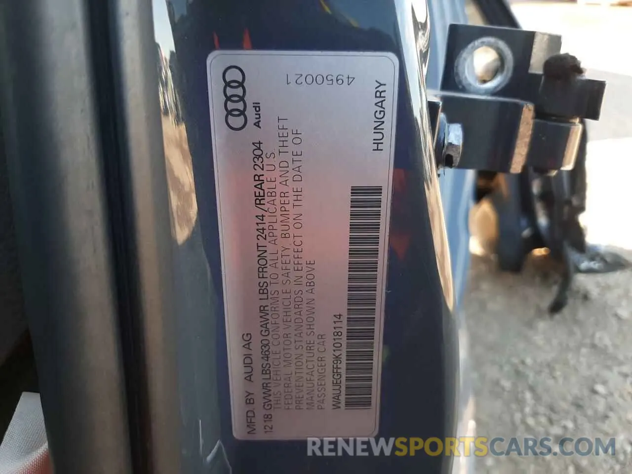 10 Photograph of a damaged car WAUJEGFF9K1018114 AUDI A3 2019