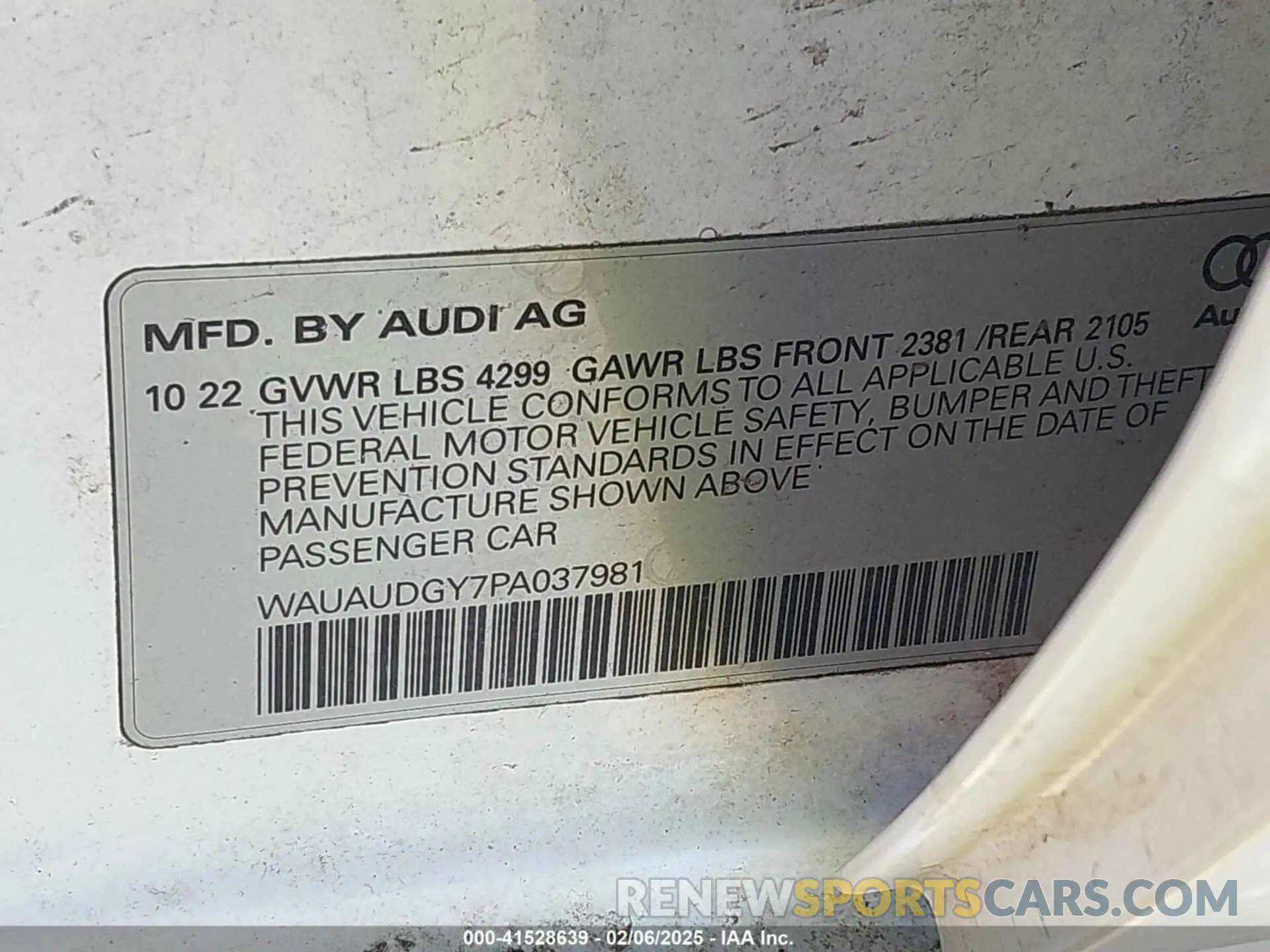 9 Фотография поврежденного автомобиля WAUAUDGY7PA037981 AUDI A3 2023