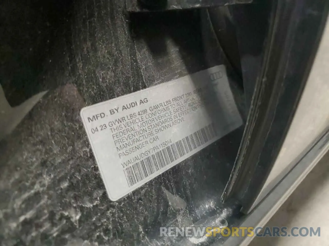 13 Photograph of a damaged car WAUAUDGY7PA115014 AUDI A3 2023