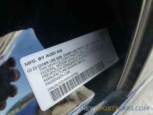12 Фотография поврежденного автомобиля WAUAUDGYXPA103763 AUDI A3 2023