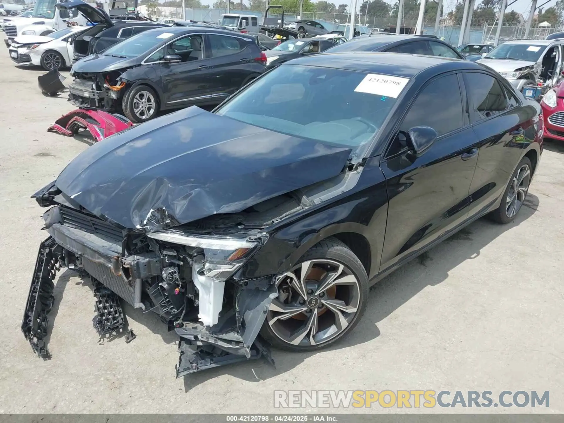 2 Photograph of a damaged car WAUBUDGY9PA036562 AUDI A3 2023