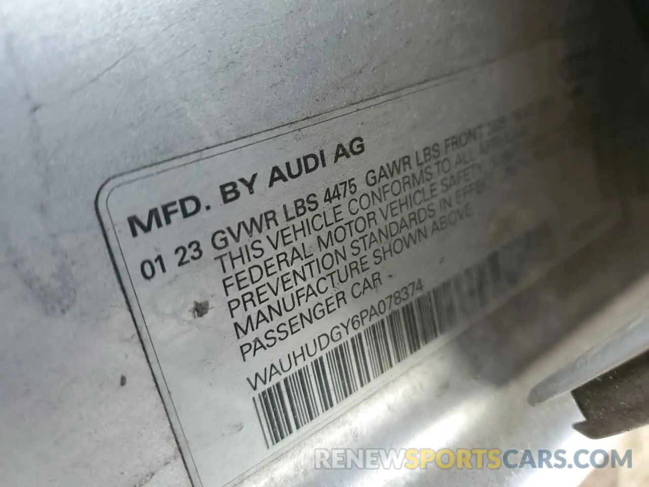 12 Фотография поврежденного автомобиля WAUHUDGY6PA078374 AUDI A3 2023