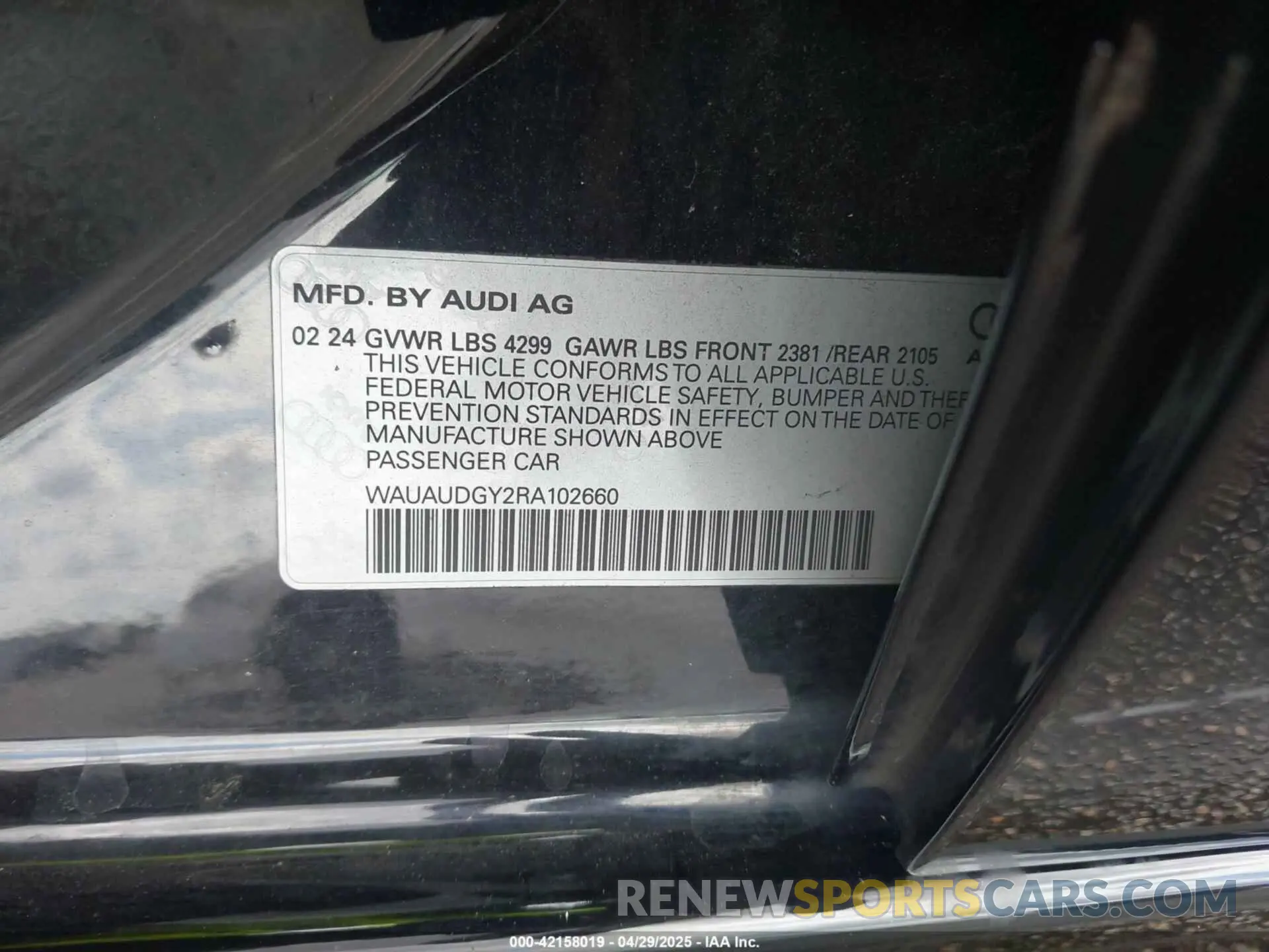 9 Фотография поврежденного автомобиля WAUAUDGY2RA102660 AUDI A3 2024