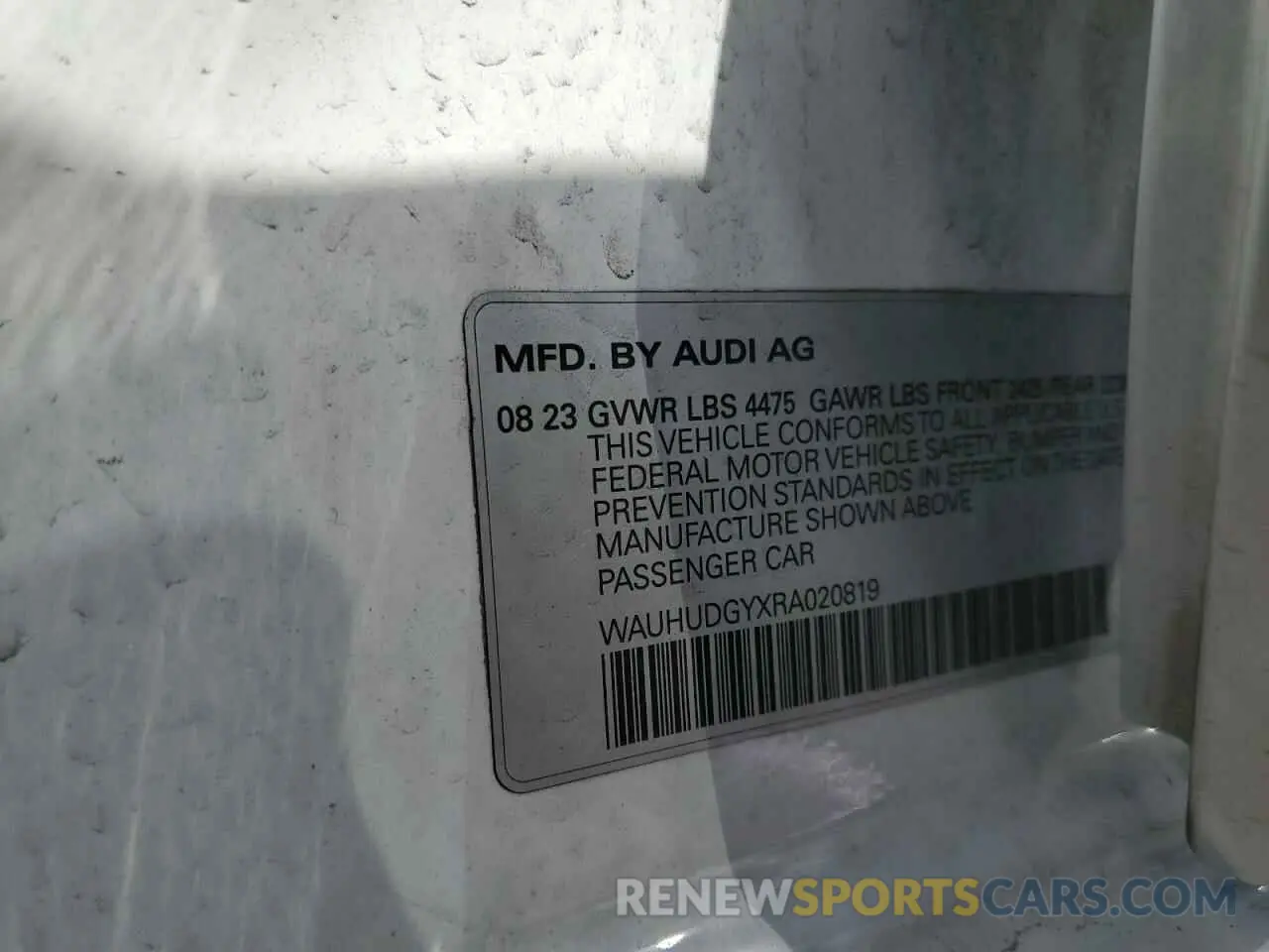 13 Фотография поврежденного автомобиля WAUHUDGYXRA020819 AUDI A3 2024