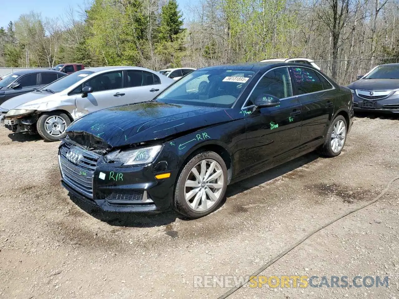 1 Photograph of a damaged car WAUANAF46KN010640 AUDI A4 2019