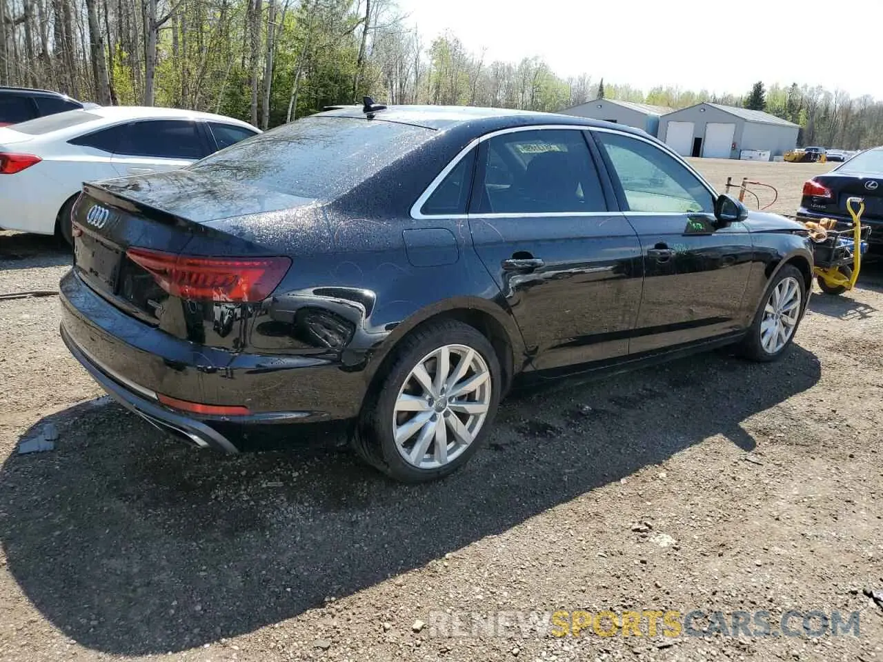 3 Photograph of a damaged car WAUANAF46KN010640 AUDI A4 2019